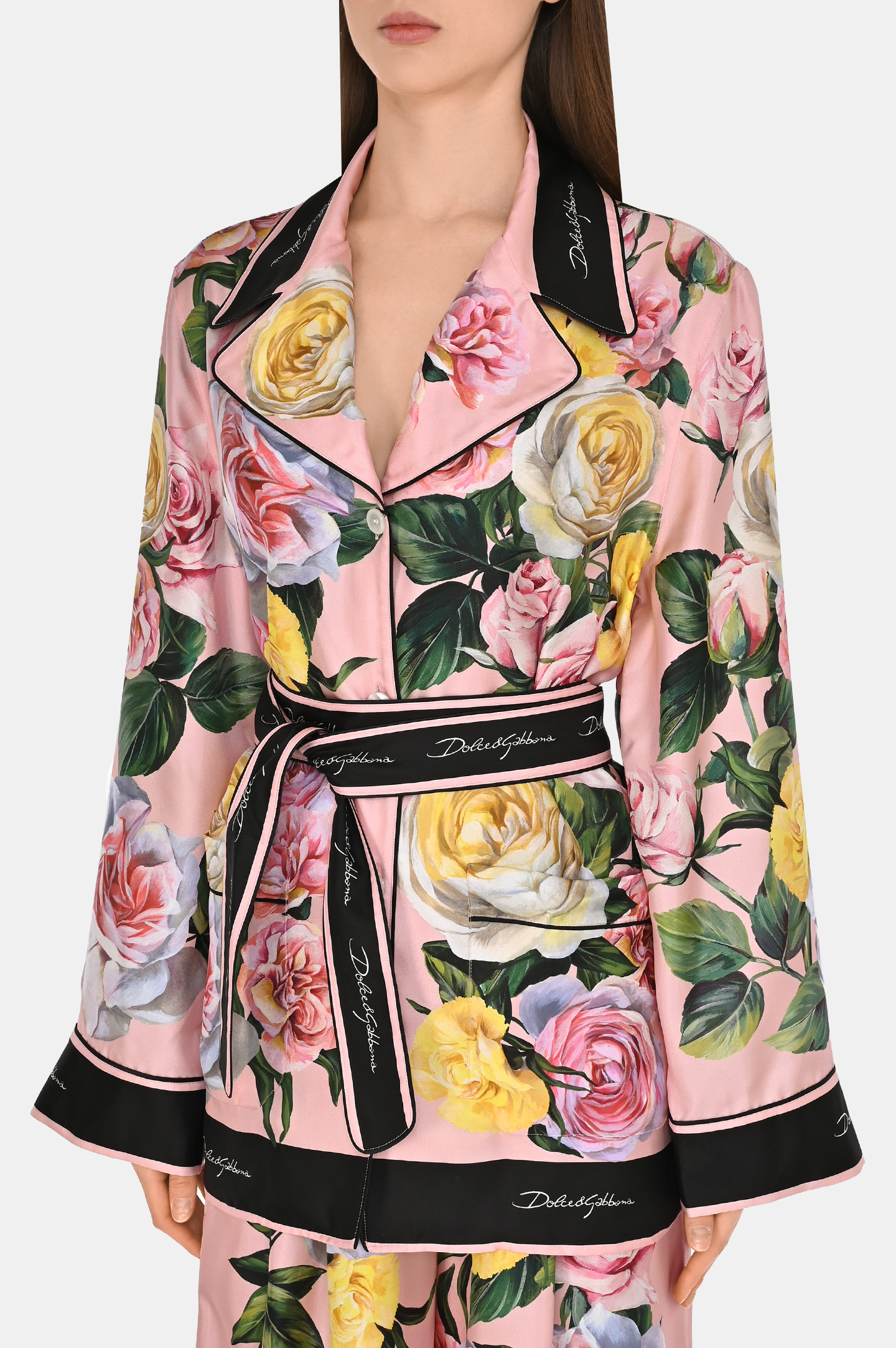 Блуза+пояс DOLCE & GABBANA F5Q03T HI1W3, цвет: Разноцветный, Женский