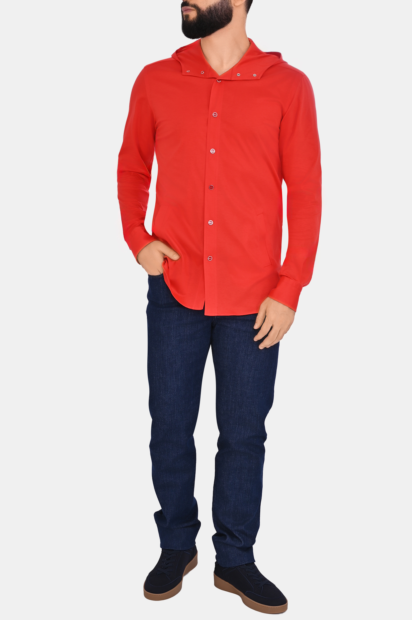 Рубашка KITON UMCMARH09200, цвет: Красный, Мужской