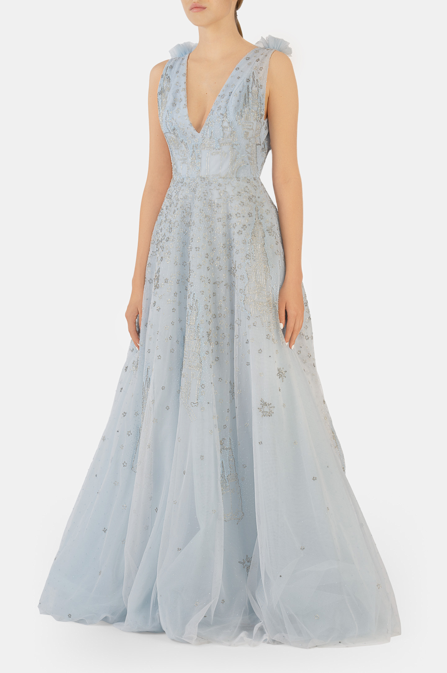 Платье ZUHAIR MURAD 005 TETE001 144115, цвет: Голубой, Женский