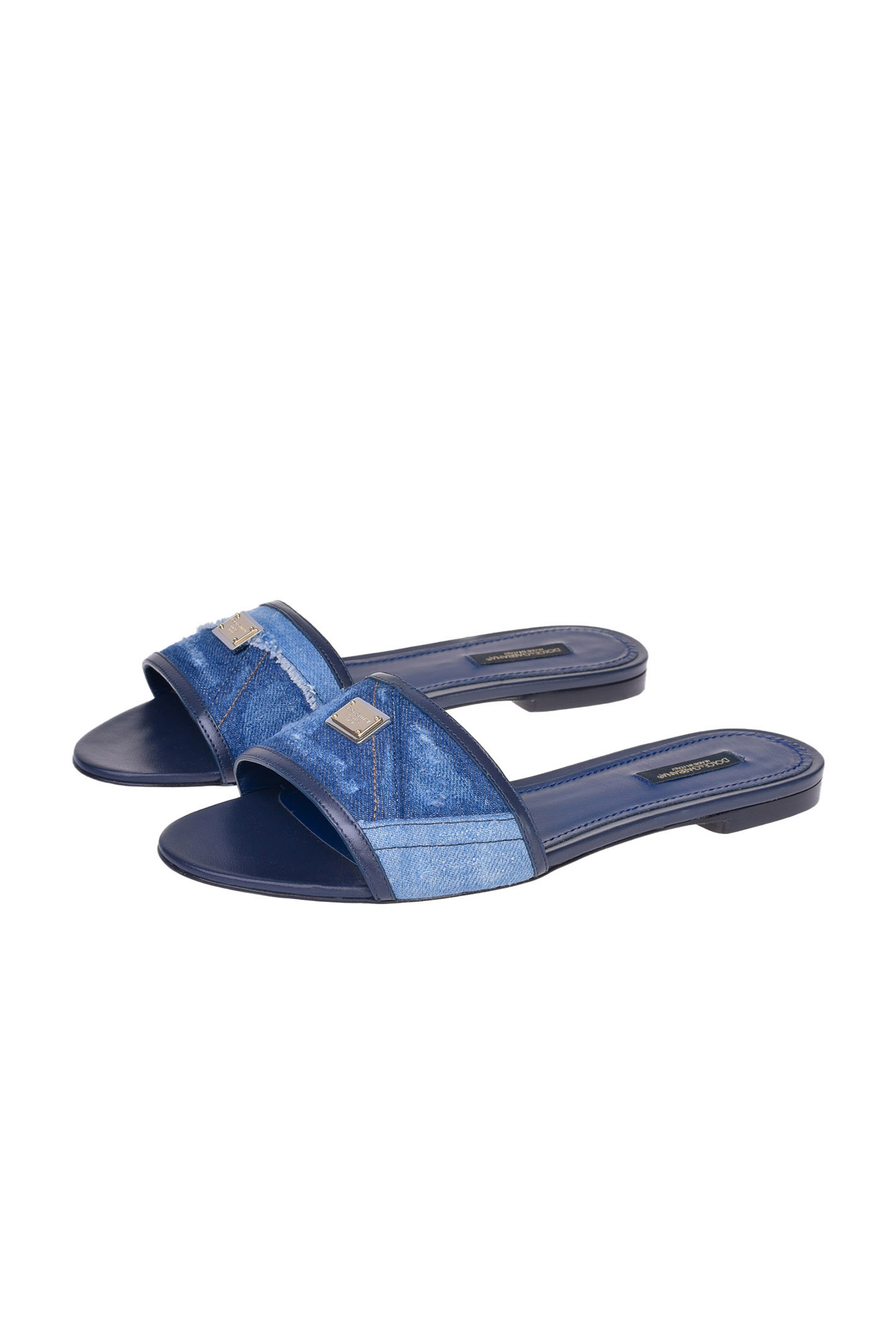 Шлепанцы DOLCE & GABBANA CQ0442 AO621, цвет: Синий, Женский
