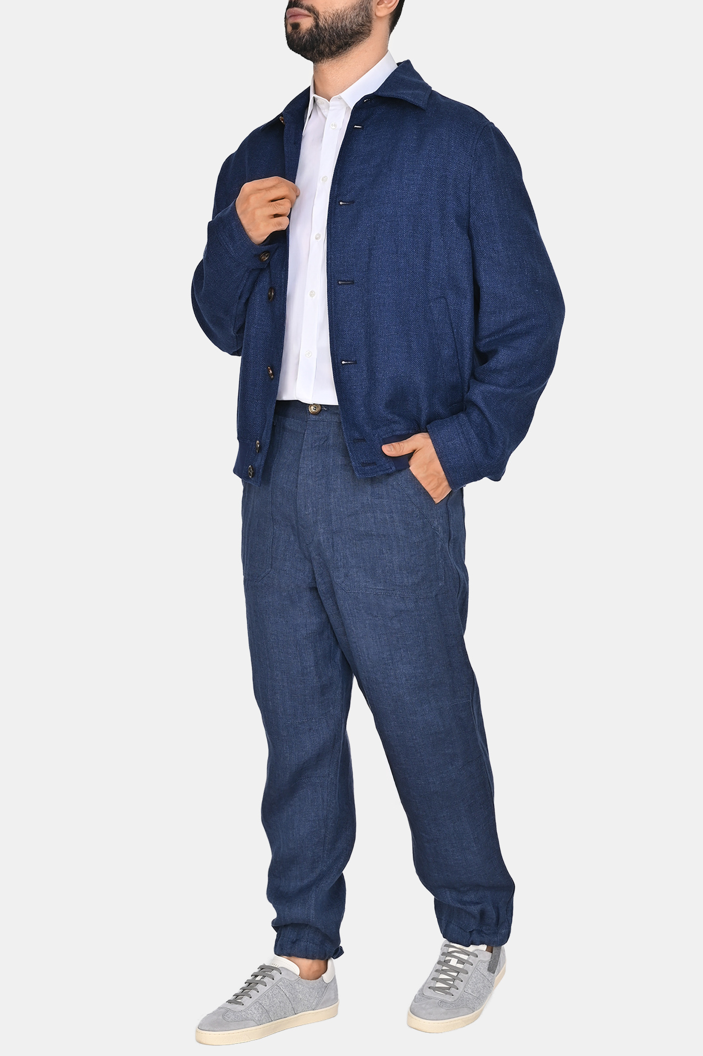 Куртка BRUNELLO  CUCINELLI MW4826407, цвет: Синий, Мужской