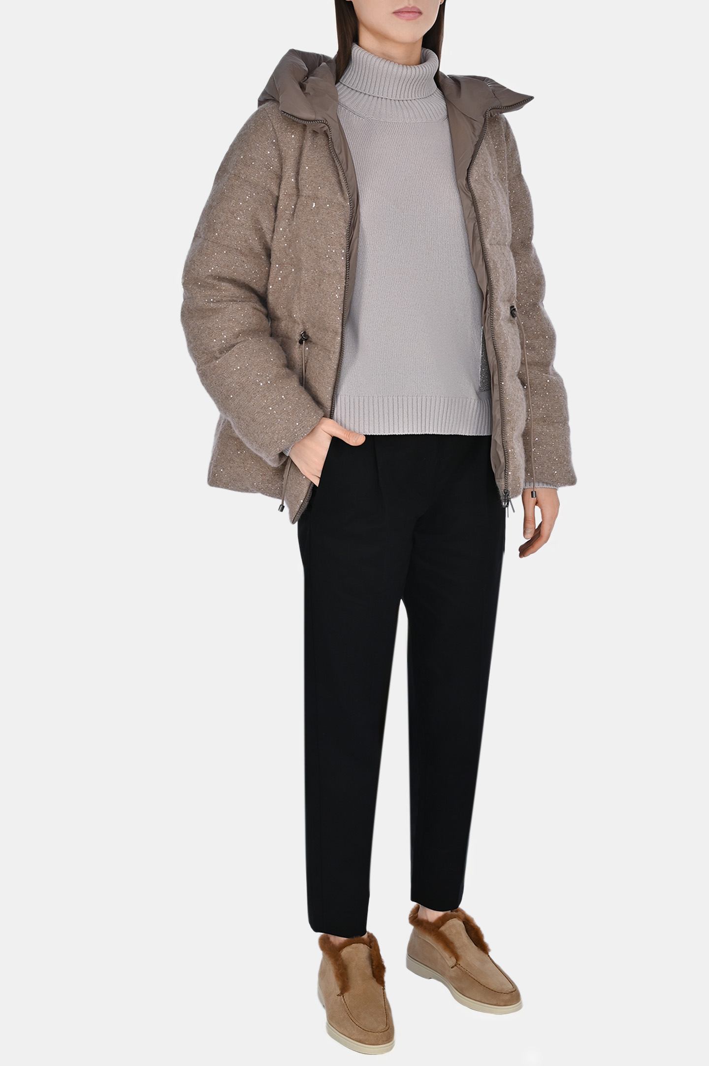 Куртка FABIANA FILIPPI CTD223F570 , цвет: Бежевый, Женский