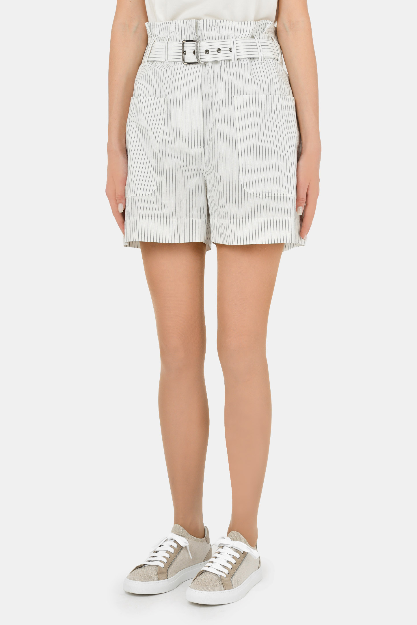 Шорты BRUNELLO  CUCINELLI MF787P7633, цвет: Белый, Женский