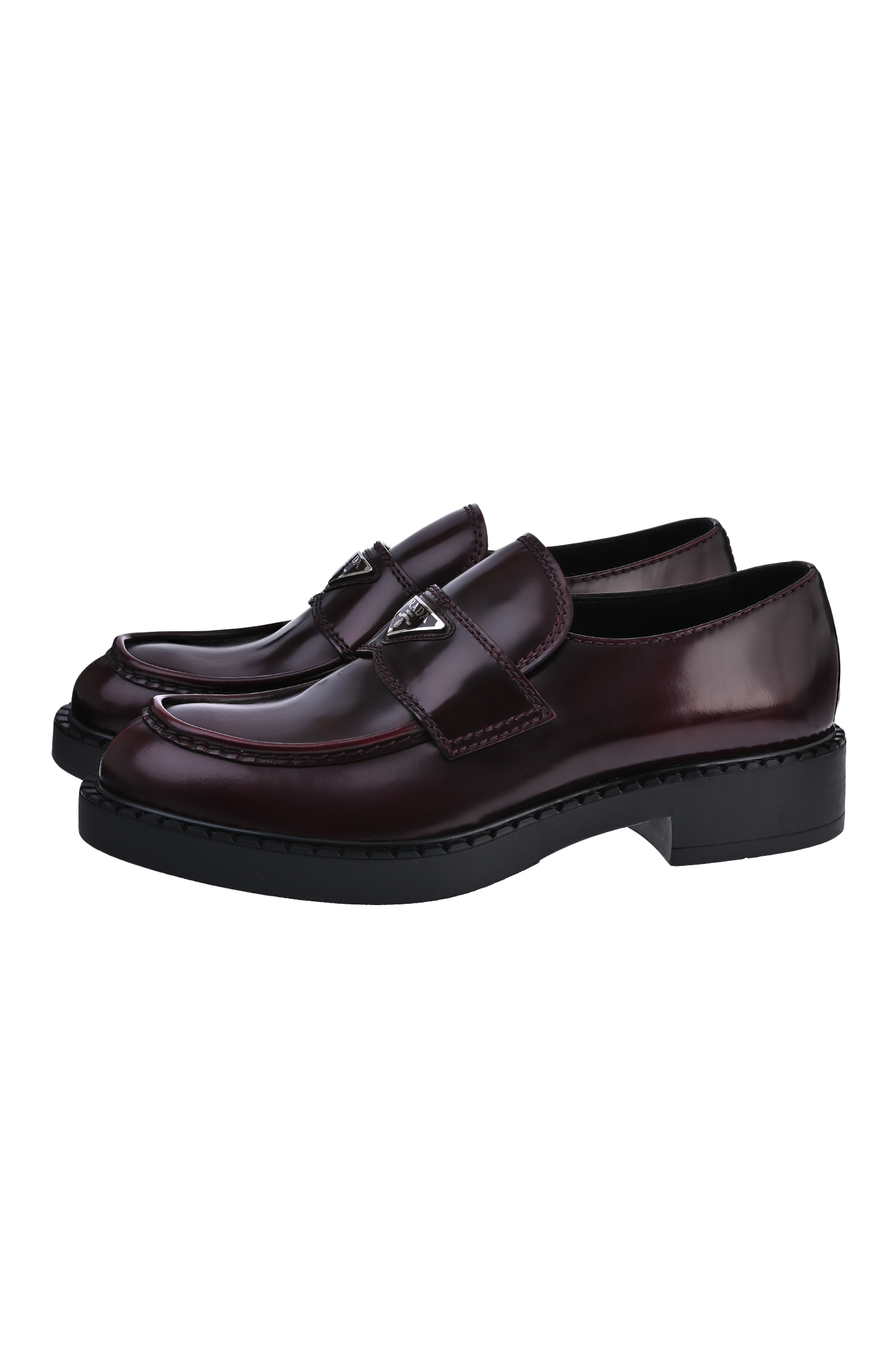 Лоферы PRADA 2DE127055F0PLN, цвет: Бордовый, Мужской