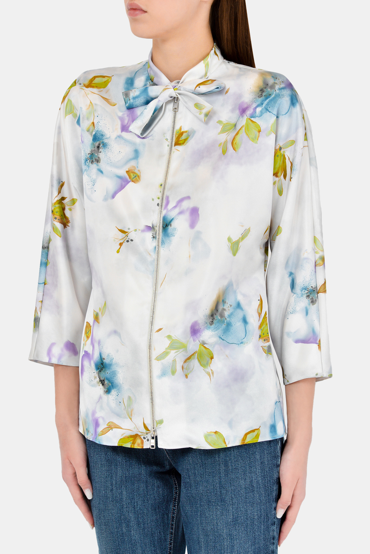 Блуза PRADA P494E S 211, цвет: Разноцветный, Женский