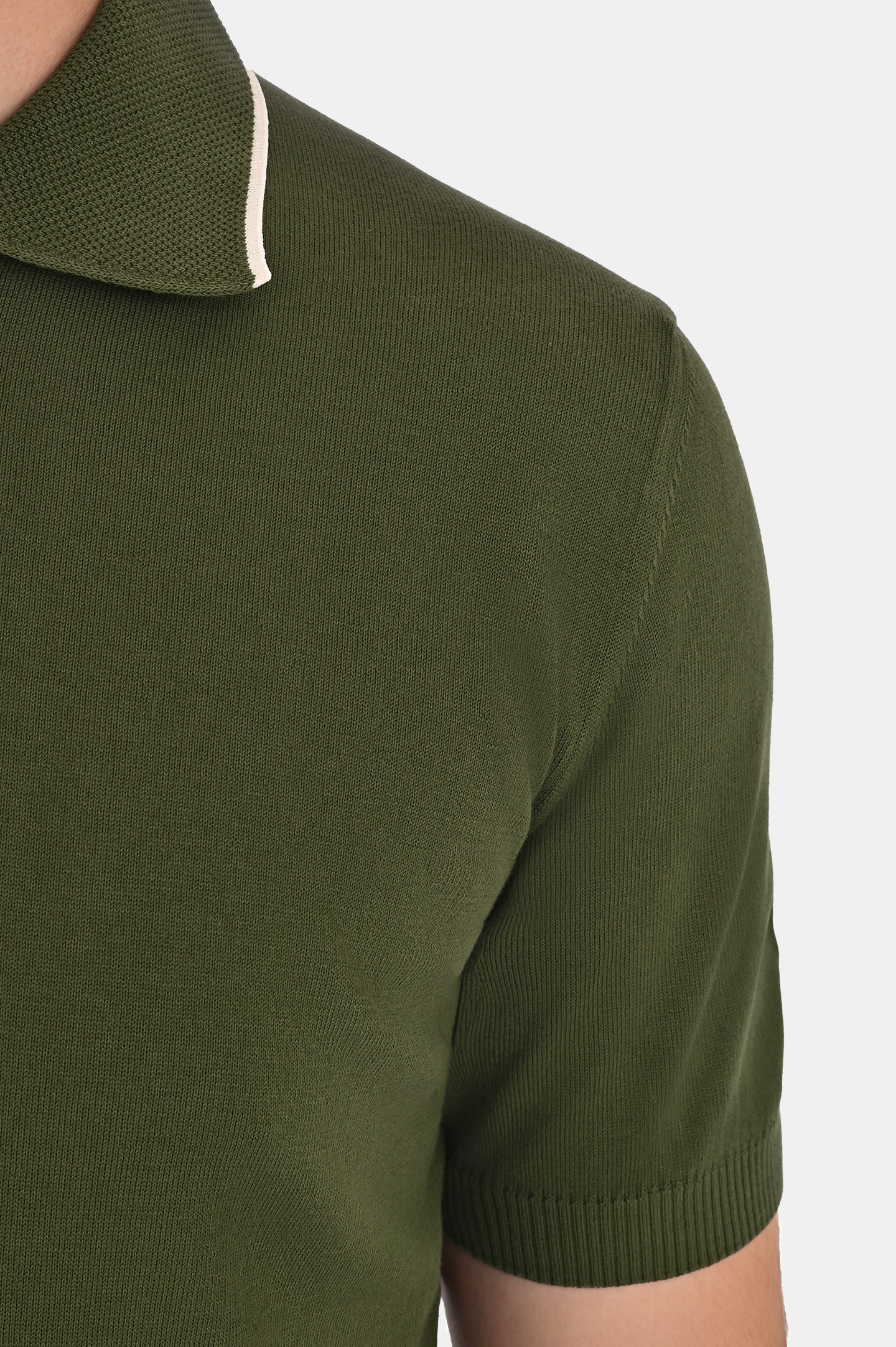 Поло CANALI MK02261 C1052, цвет: Зеленый, Мужской