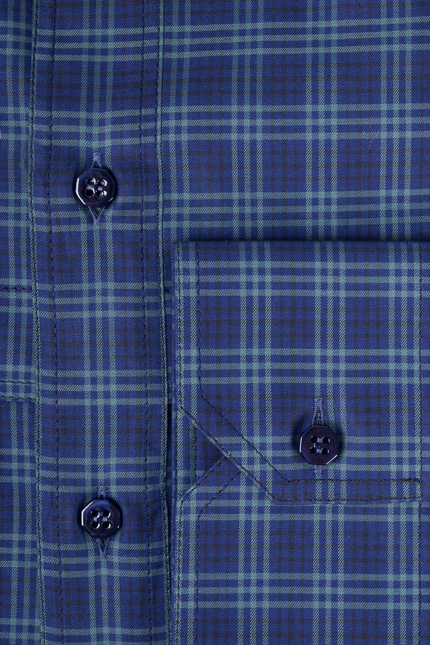 Рубашка STEFANO RICCI MC005632 L2030, цвет: Синий, Мужской