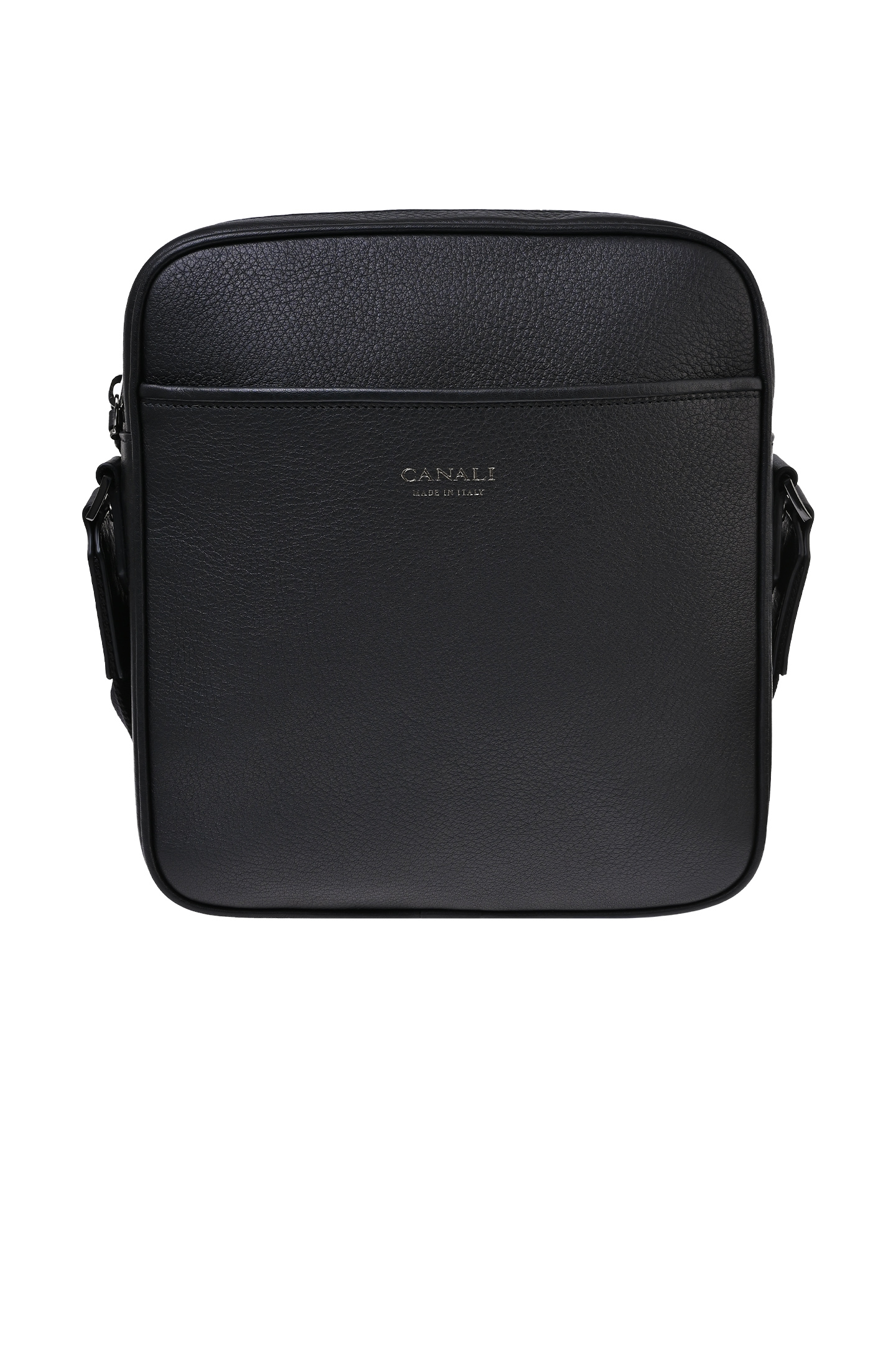 Кожаная сумка-мессенджер CANALI NA00134 P226004, цвет: Черный, Мужской
