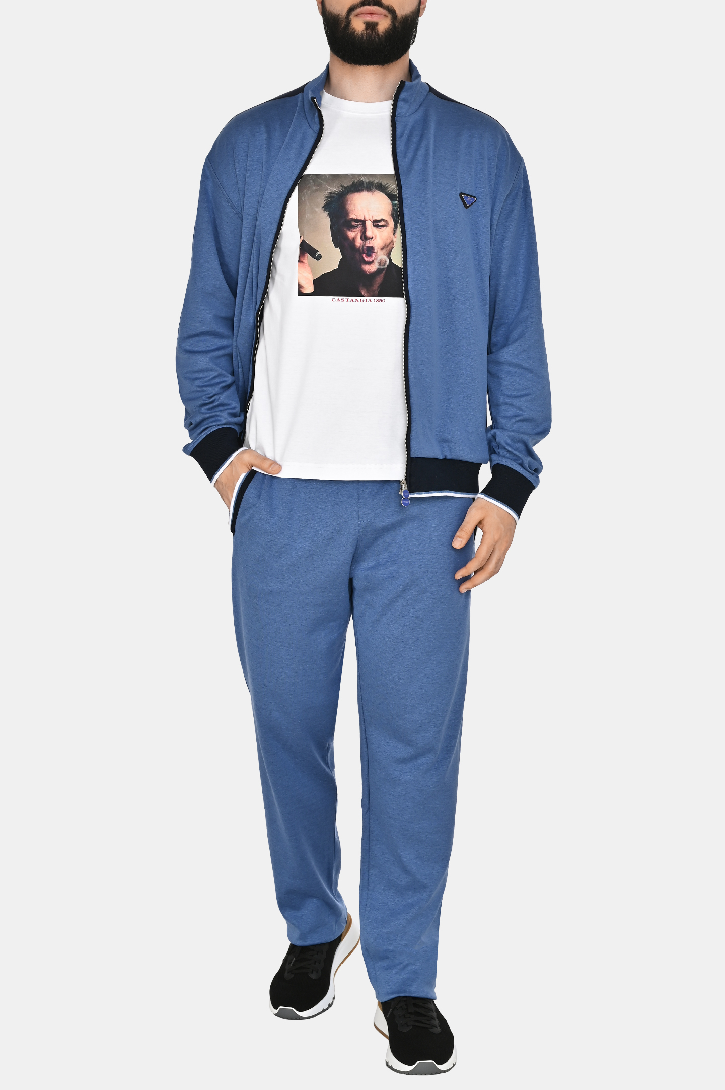 Брюки спорт CASTANGIA DM-2 SUIT SS25-2, цвет: Синий, Мужской