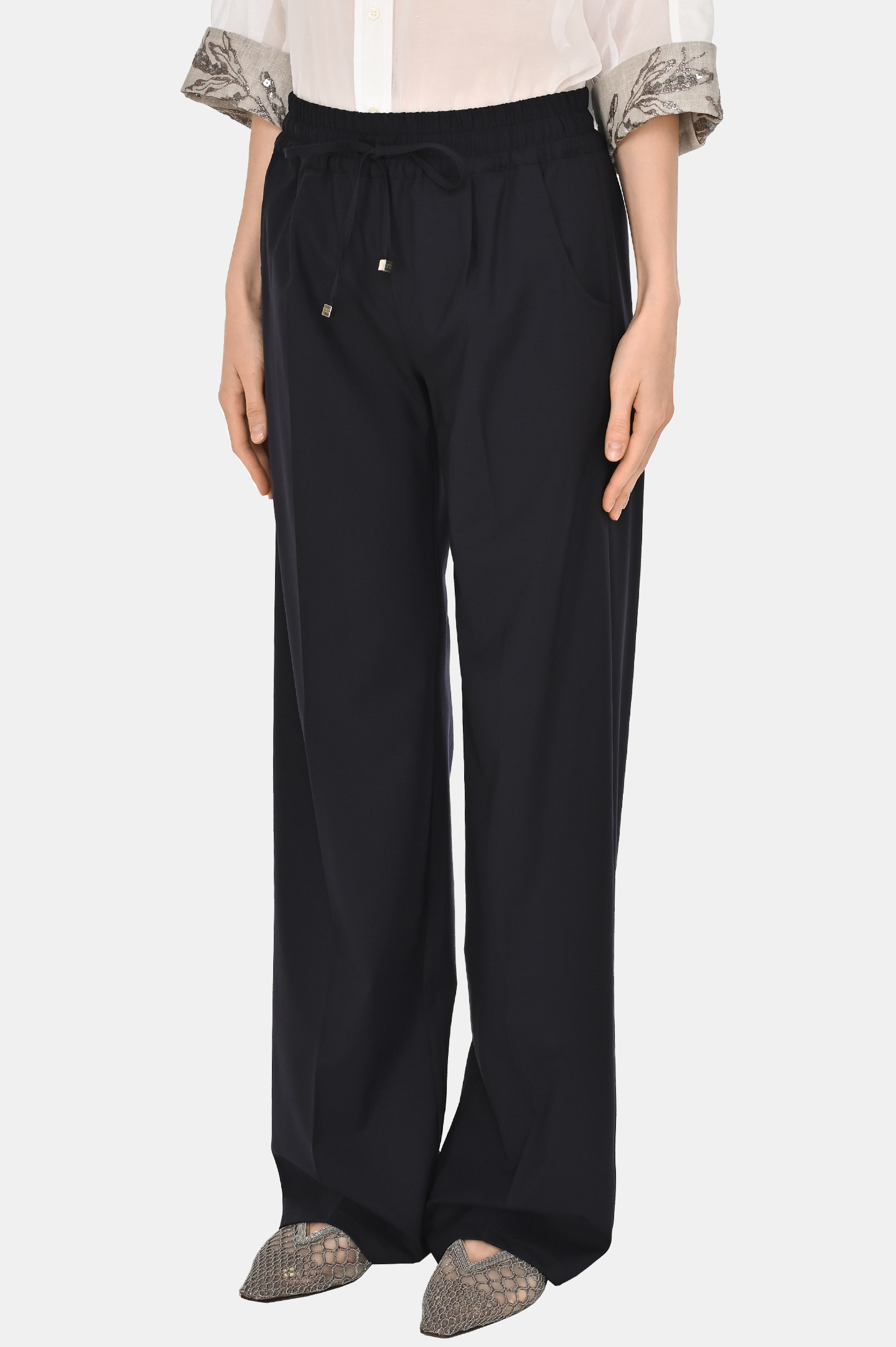 Брюки KITON D48122K0912C0, цвет: Темно-синий, Женский