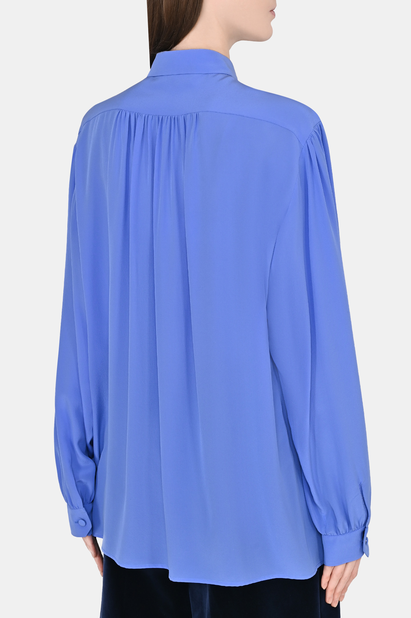 Блуза GUCCI 596710 ZAAOG, цвет: Голубой, Женский