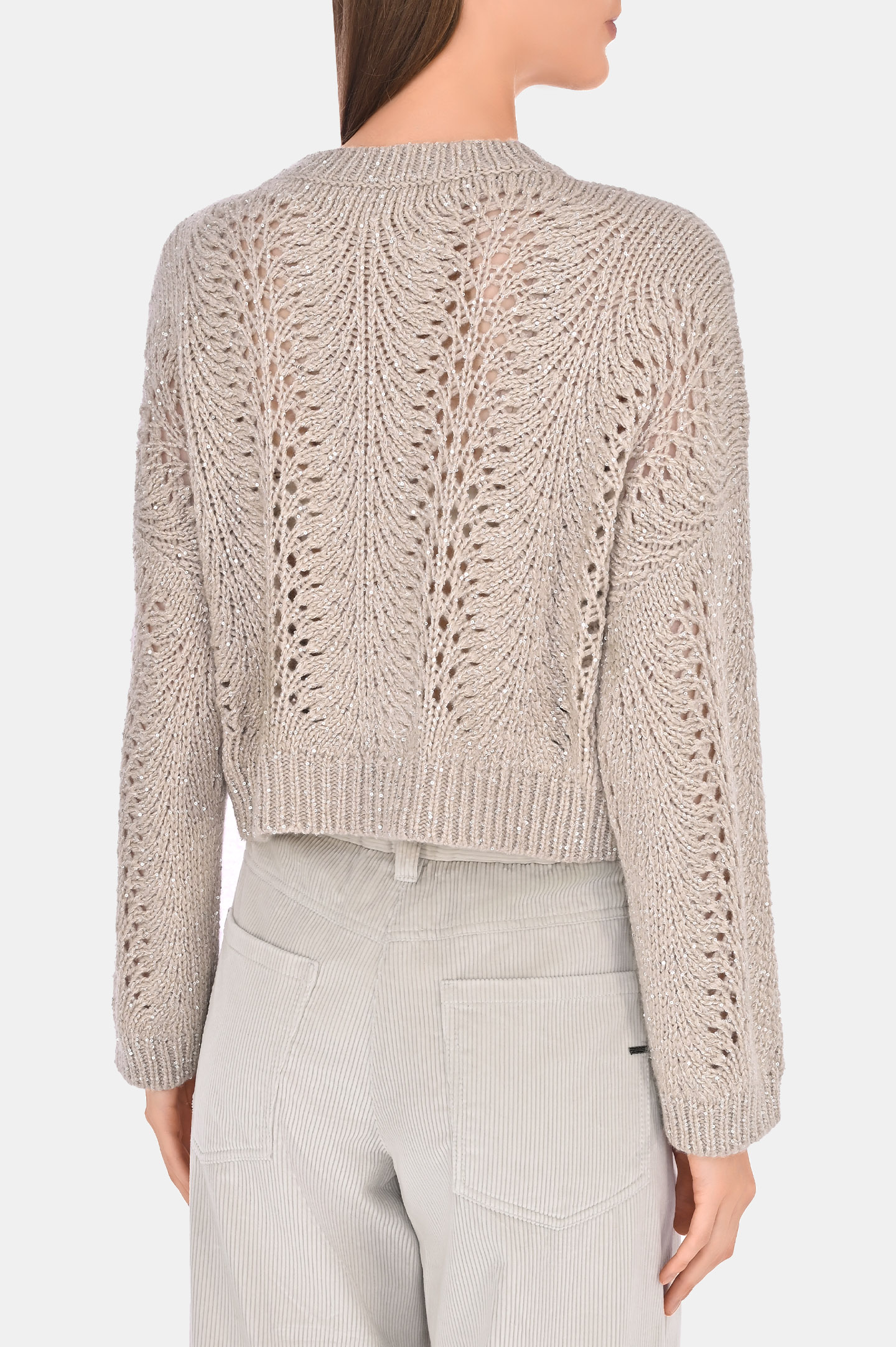 Свитер BRUNELLO  CUCINELLI MPT361500, цвет: Светло-бежевый, Женский