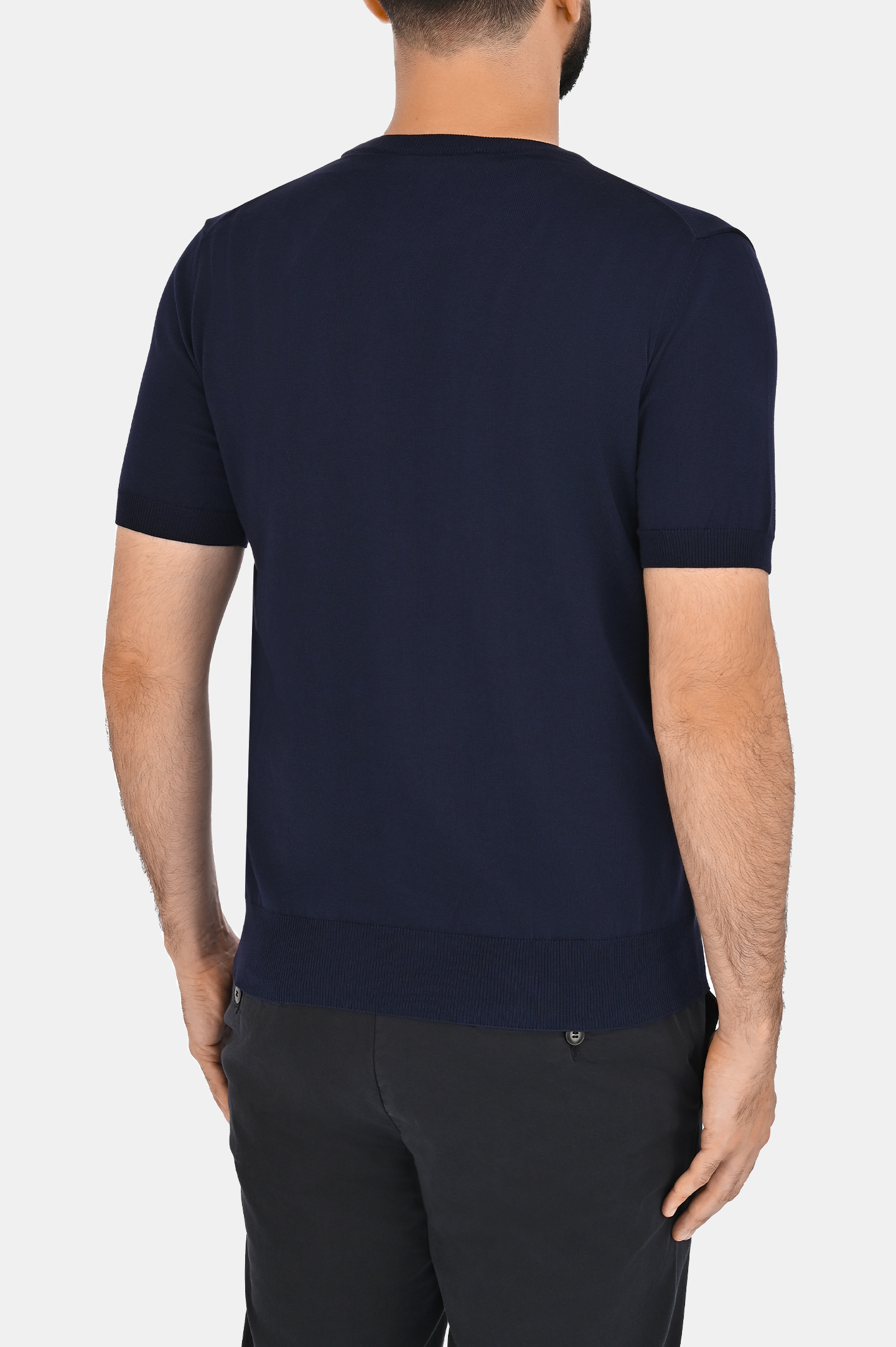 Поло CANALI MK00145 C0719, цвет: Темно-синий, Мужской