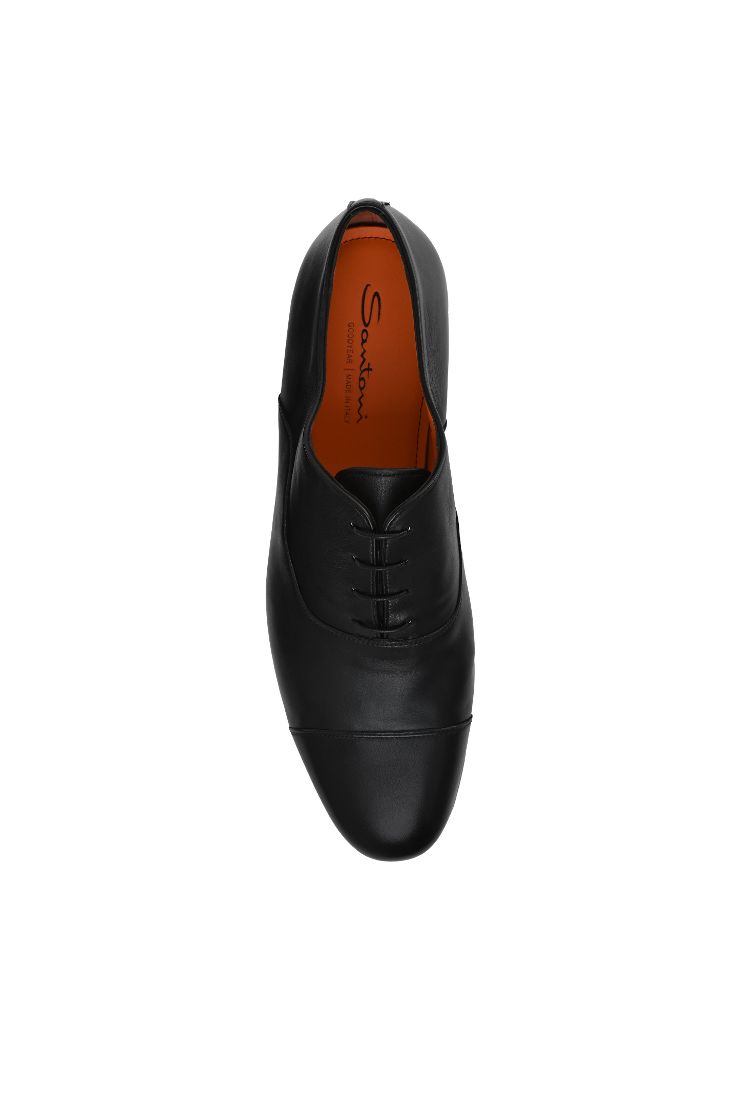 Кожаные оксфорды SANTONI MCNG17756SI9GMEMN01, цвет: Черный, Мужской