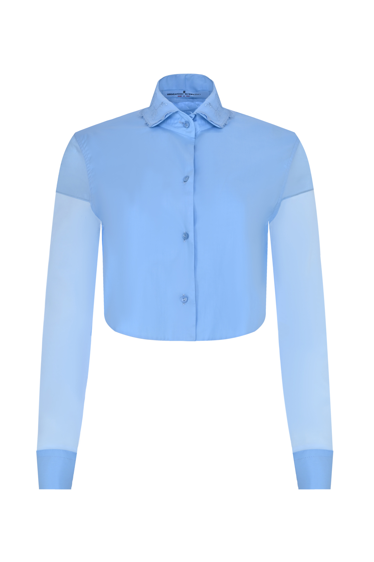 Блуза ERMANNO SCERVINO D422K330HQQ, цвет: Голубой, Женский