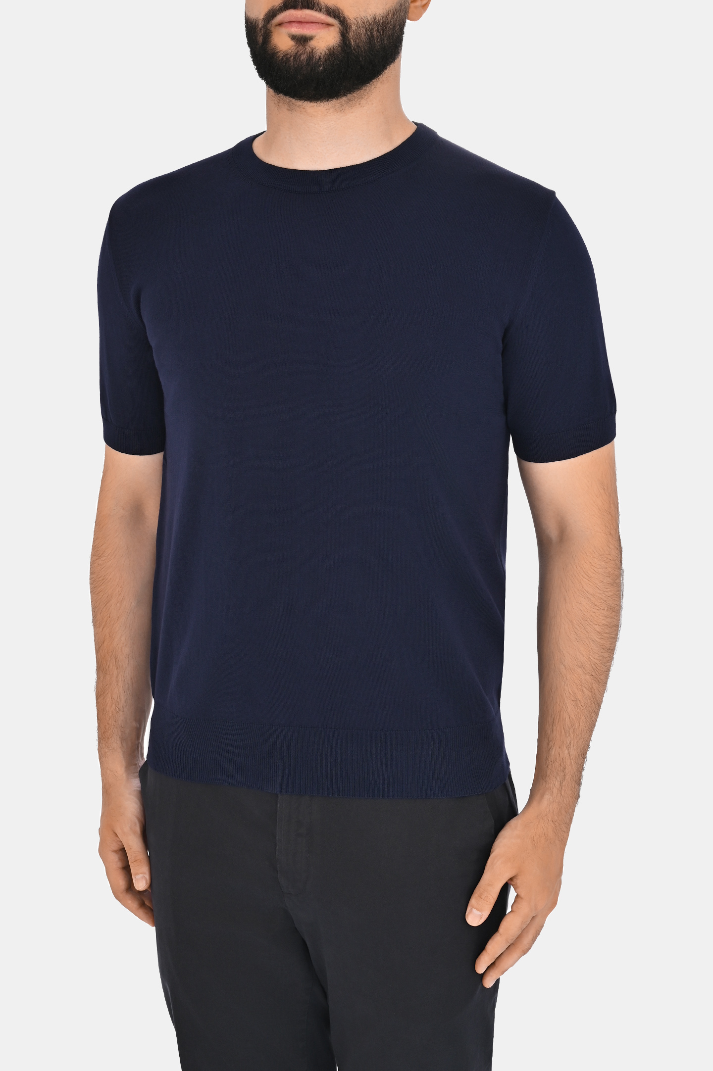 Поло CANALI MK00145 C0719, цвет: Темно-синий, Мужской