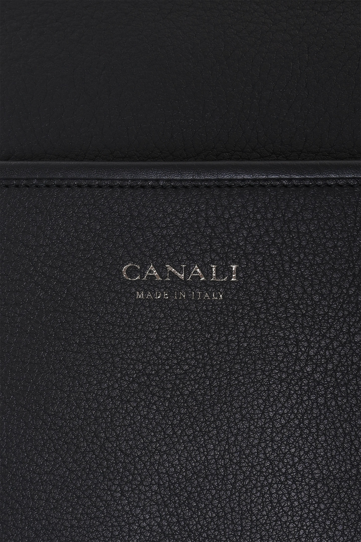 Кожаная сумка-мессенджер CANALI NA00134 P226004, цвет: Черный, Мужской