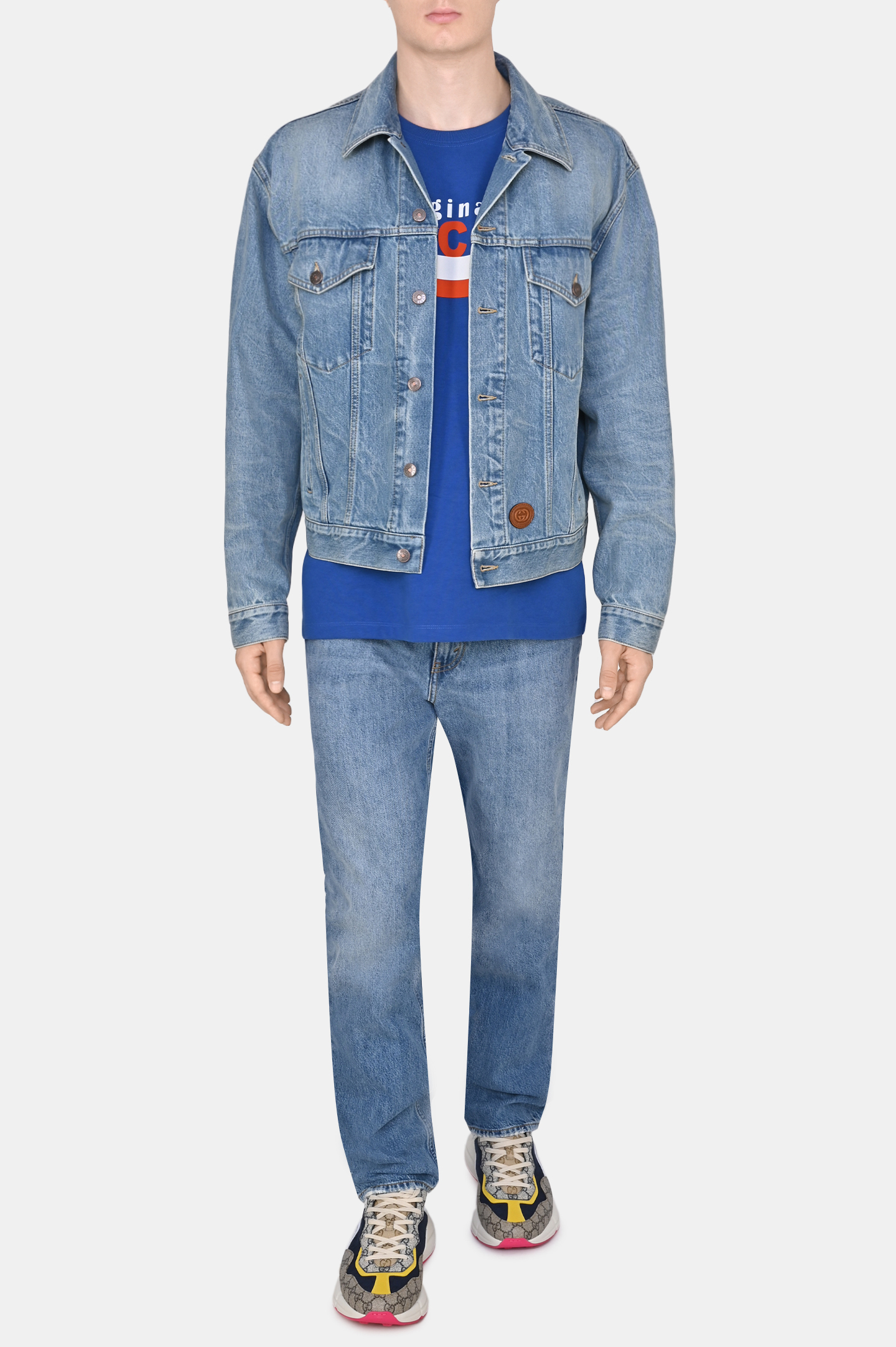 Футболка GUCCI 616036 XJCOQ, цвет: Синий, Мужской