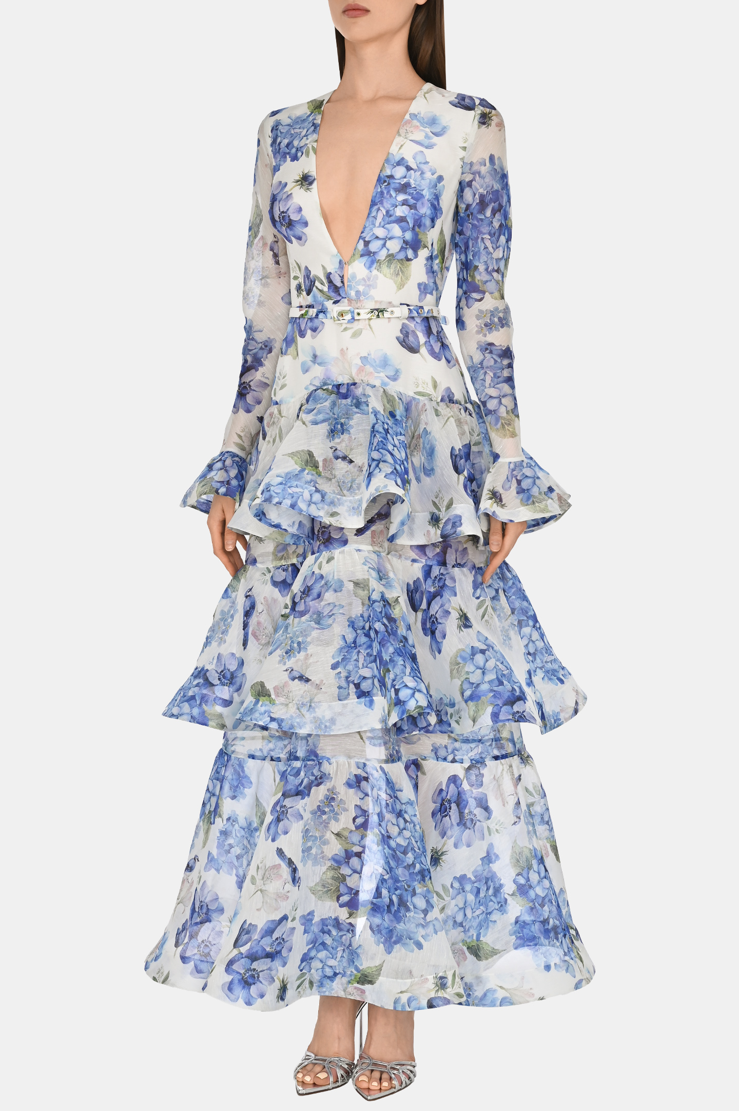 Платье+ремень YVON ANEMONE MAXI/1, цвет: Синий, Женский