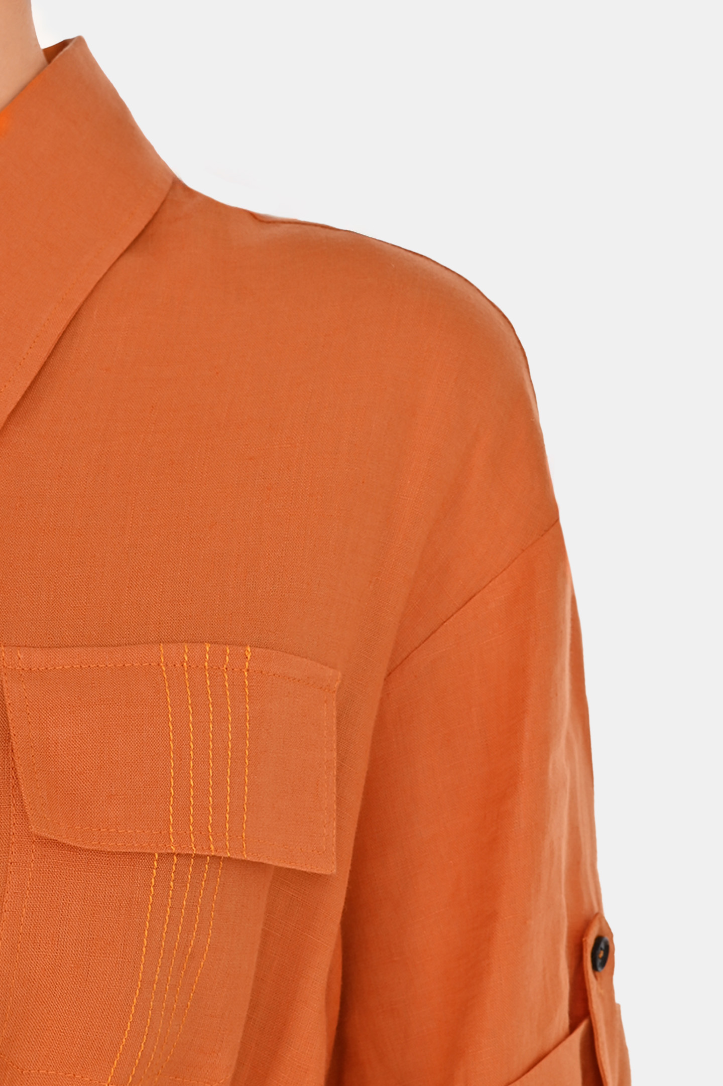Платье KITON D59366H092850, цвет: Оранжевый, Женский