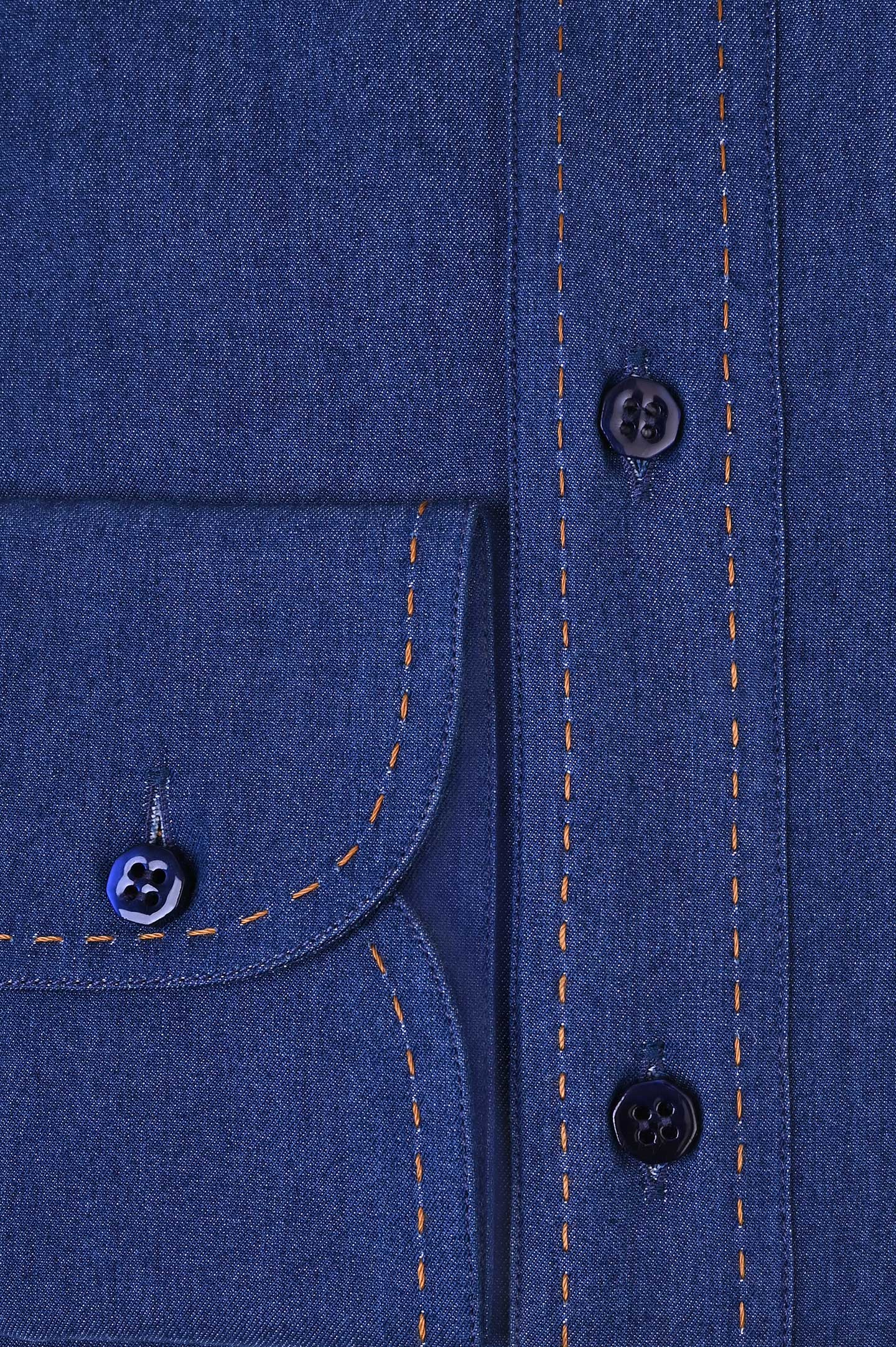 Рубашка STEFANO RICCI MC006155 EX2203, цвет: Синий, Мужской