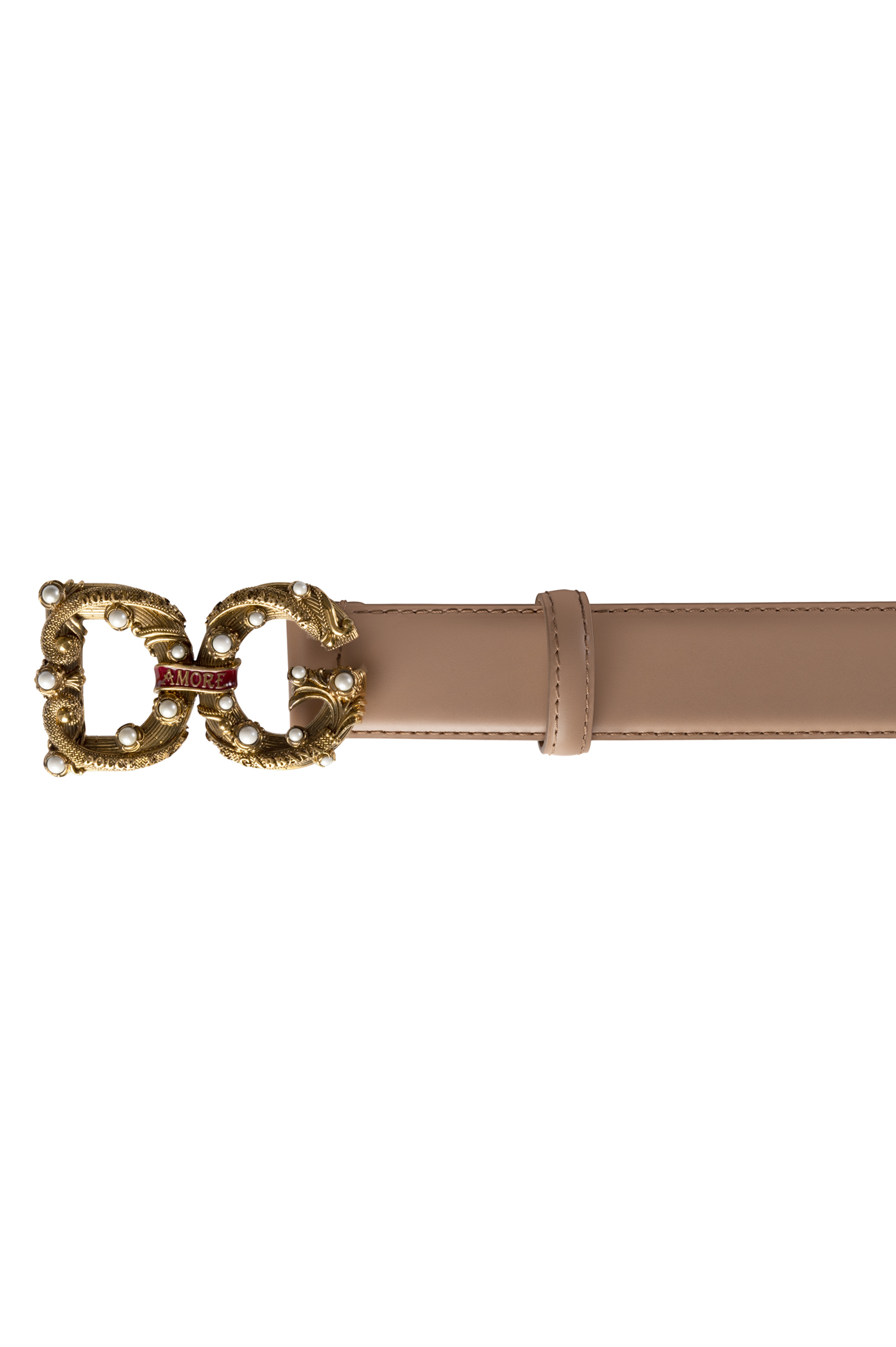 Ремень DOLCE & GABBANA BE1335 AK133, цвет: Бежевый, Женский