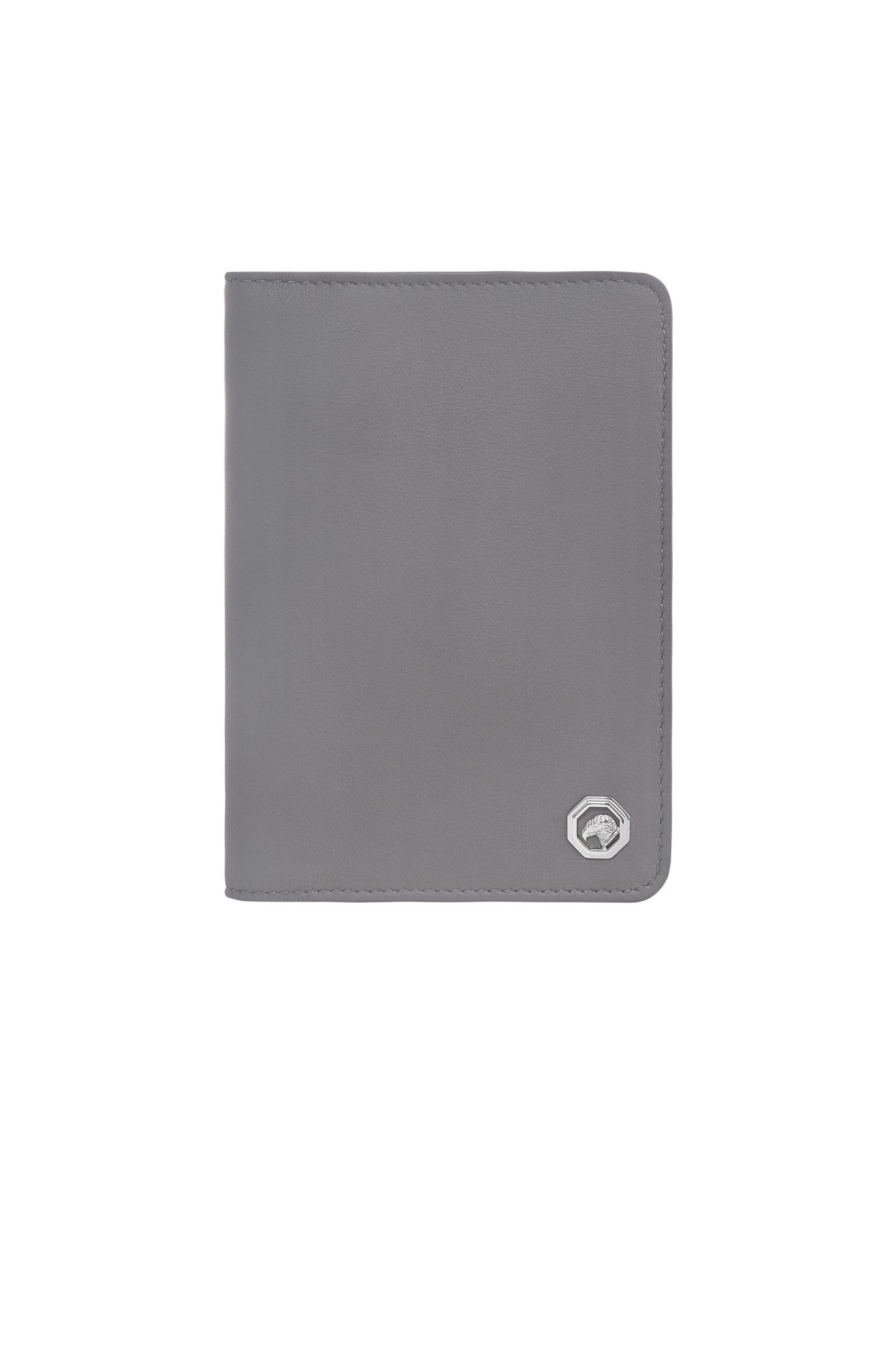 Обложка для паспорта STEFANO RICCI PP308P VH, цвет: Серый, Мужской