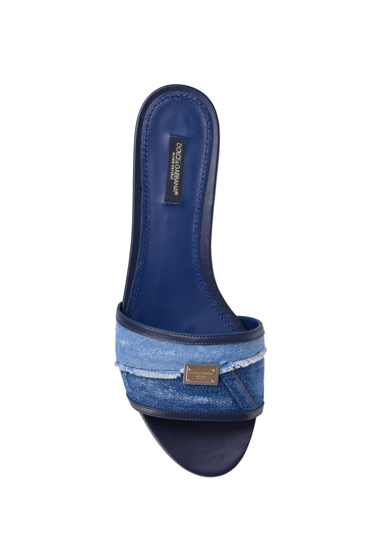 Шлепанцы DOLCE & GABBANA CQ0442 AO621, цвет: Синий, Женский