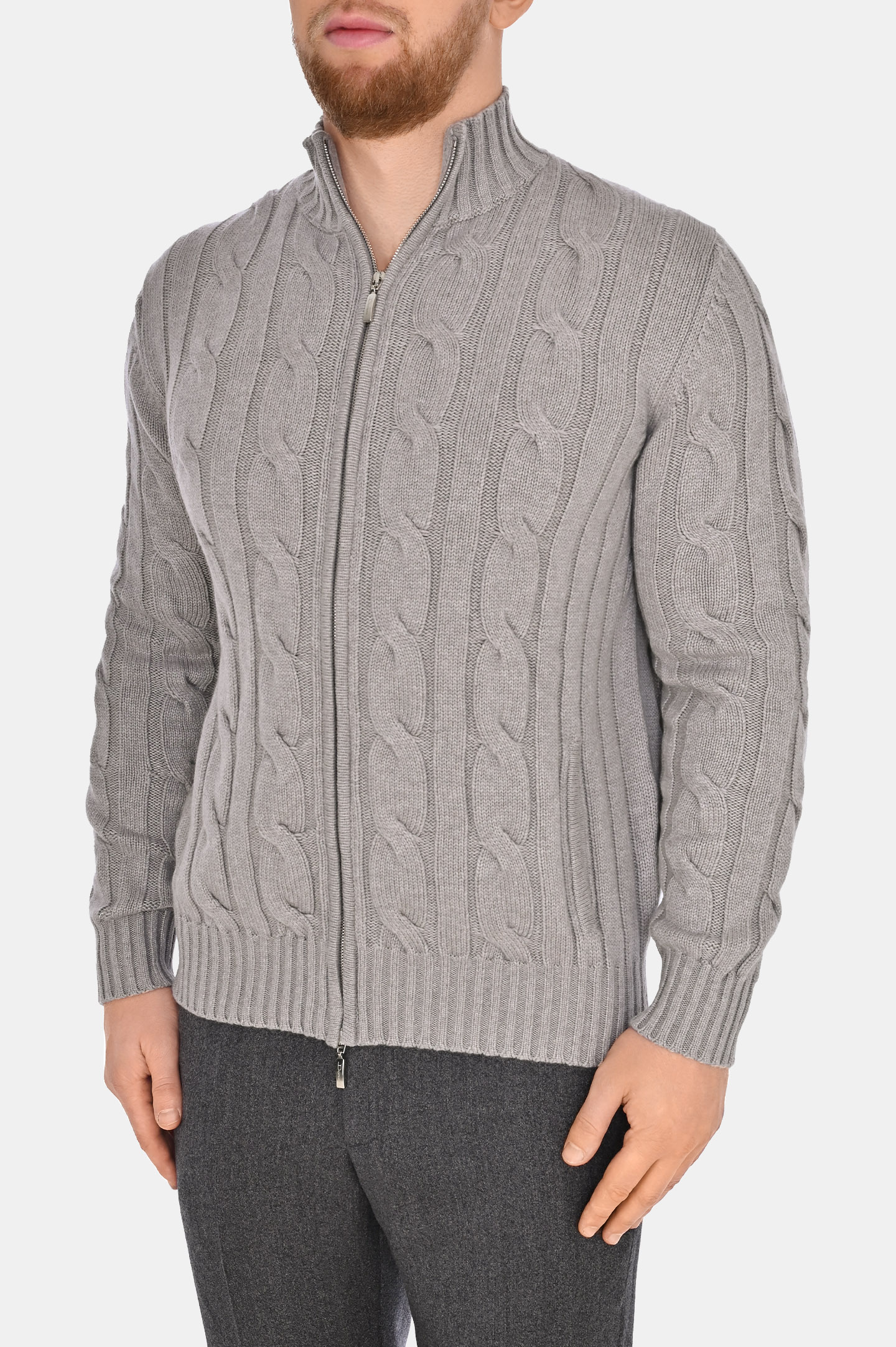 Кардиган DORIANI CASHMERE 5031-NP 10, цвет: Серый, Мужской