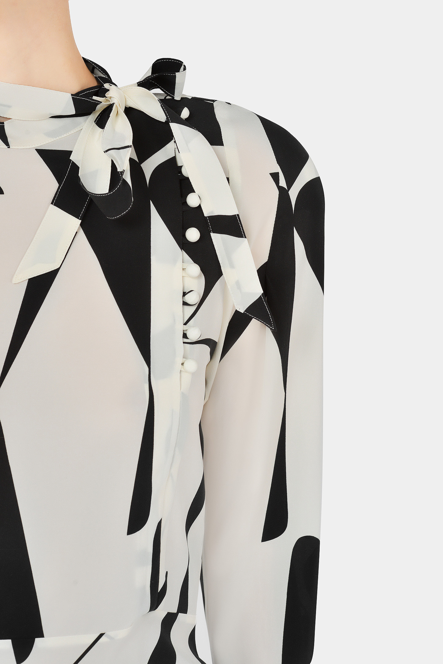 Блуза ISABEL MARANT HT2026-21P021I, цвет: Черно-белый, Женский