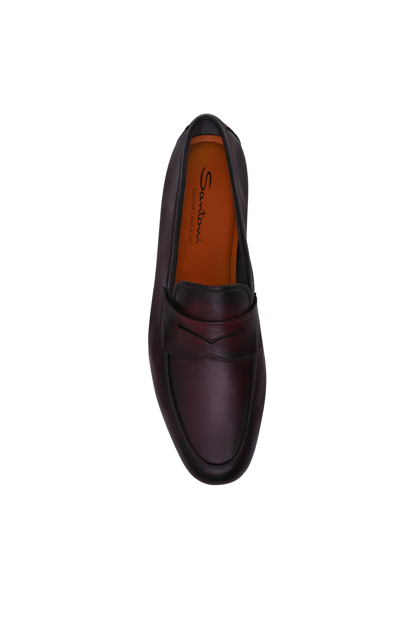 Лоферы (Туфли) SANTONI MCNG18837SI9KMEMR84, цвет: Бордовый, Мужской