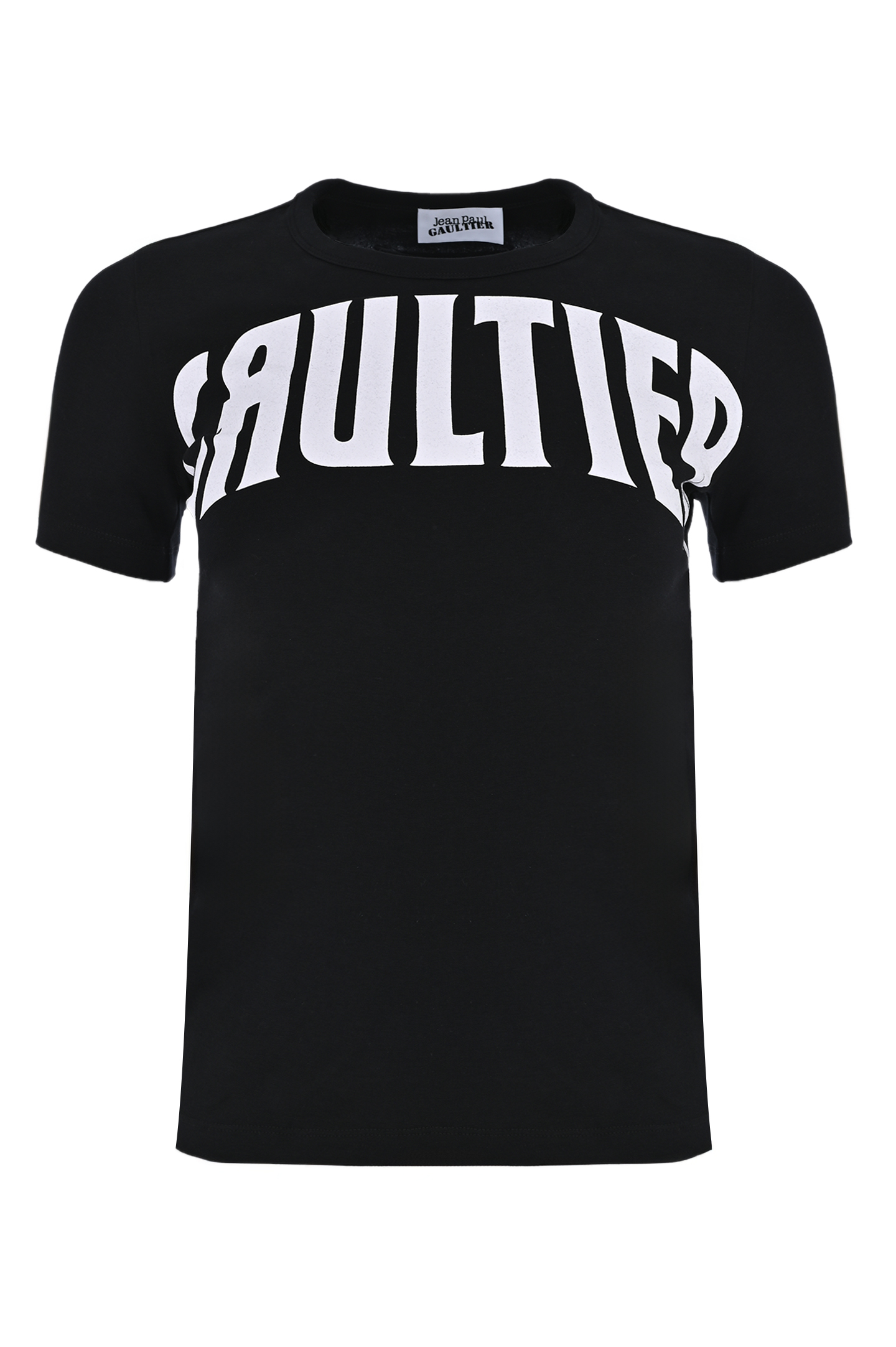 Хлопковая футболка с логотипом JEAN PAUL GAULTIER 24/25-F-TS071I-J056, цвет: Черный, Женский