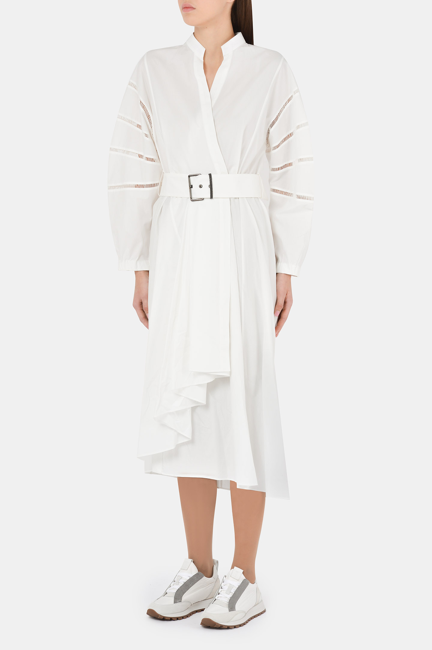 Платье BRUNELLO  CUCINELLI MH127A4762, цвет: Белый, Женский