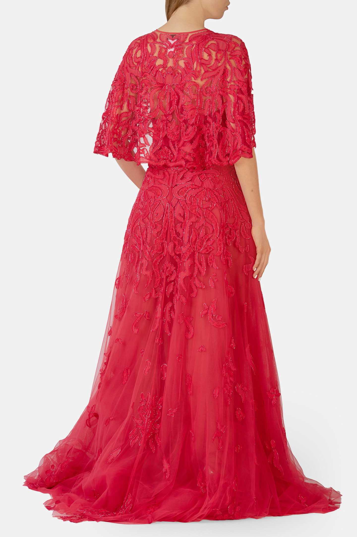 Платье ZUHAIR MURAD 009 TETE001 181760, цвет: Коралловый, Женский