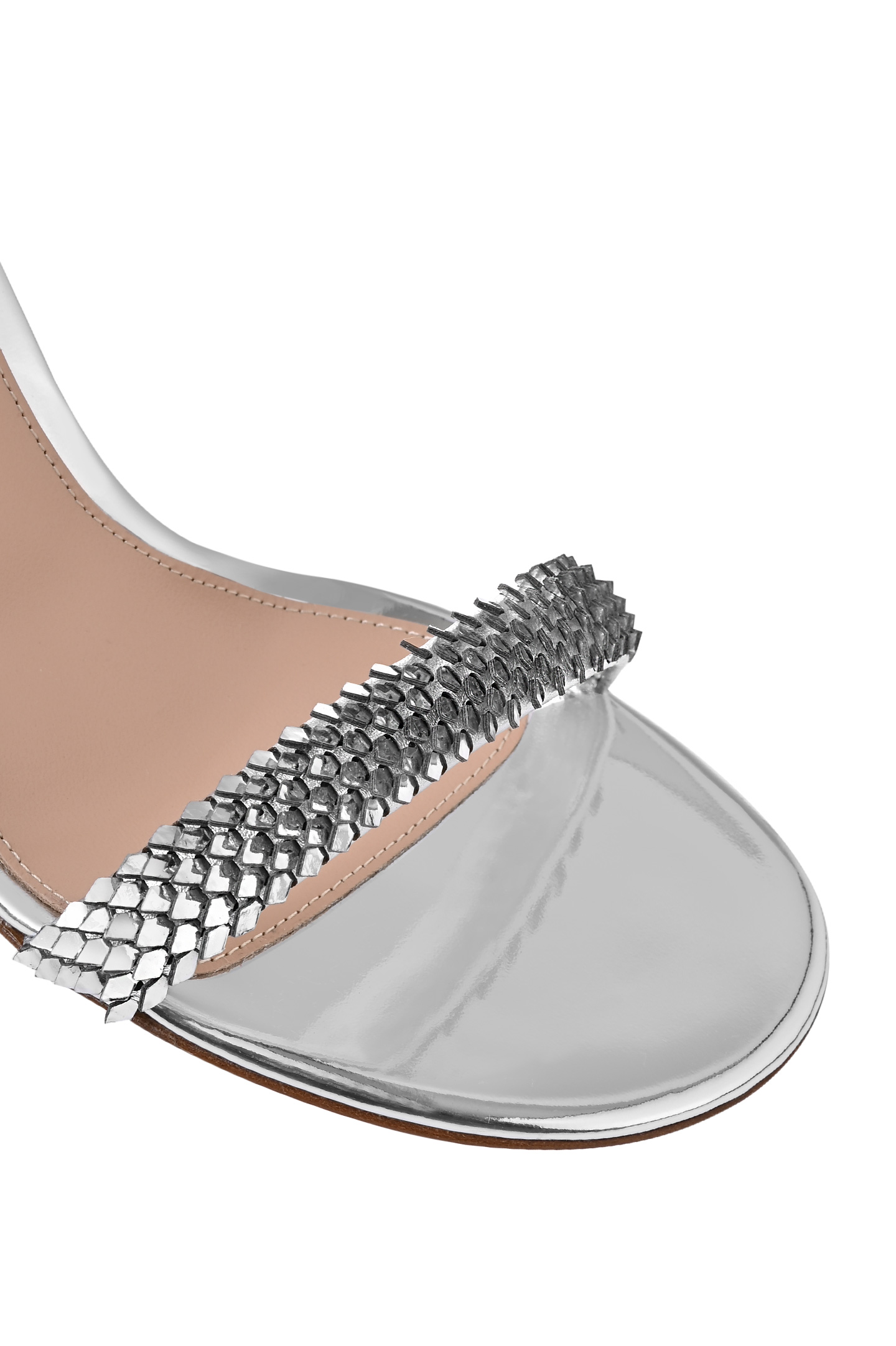 Босоножки GIANVITO ROSSI G32582.85RIC.KLMARAR, цвет: Серебряный, Женский