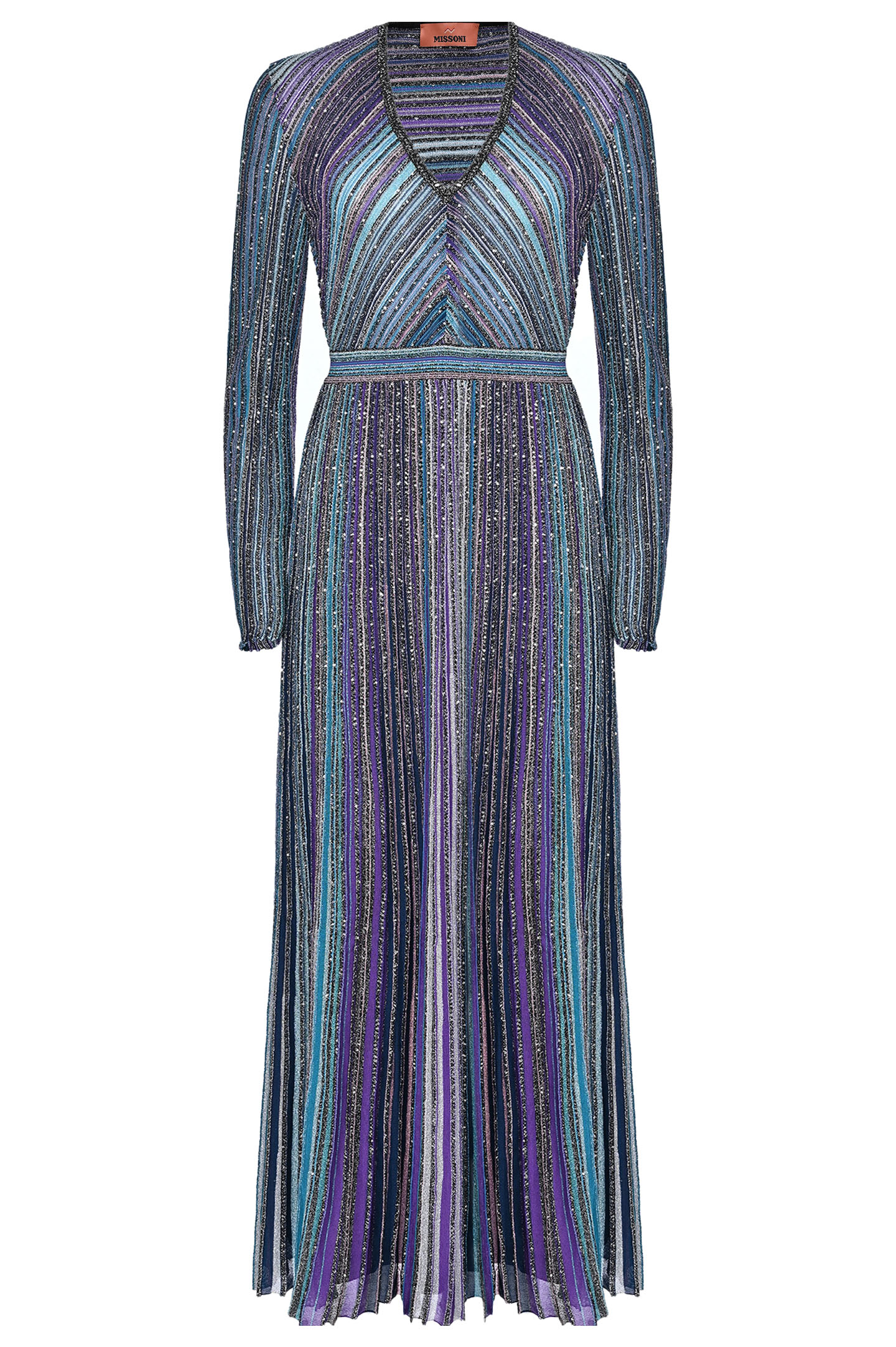 Платье с v-образным вырезом MISSONI DS24WG1M-BK039E, цвет: Разноцветный, Женский