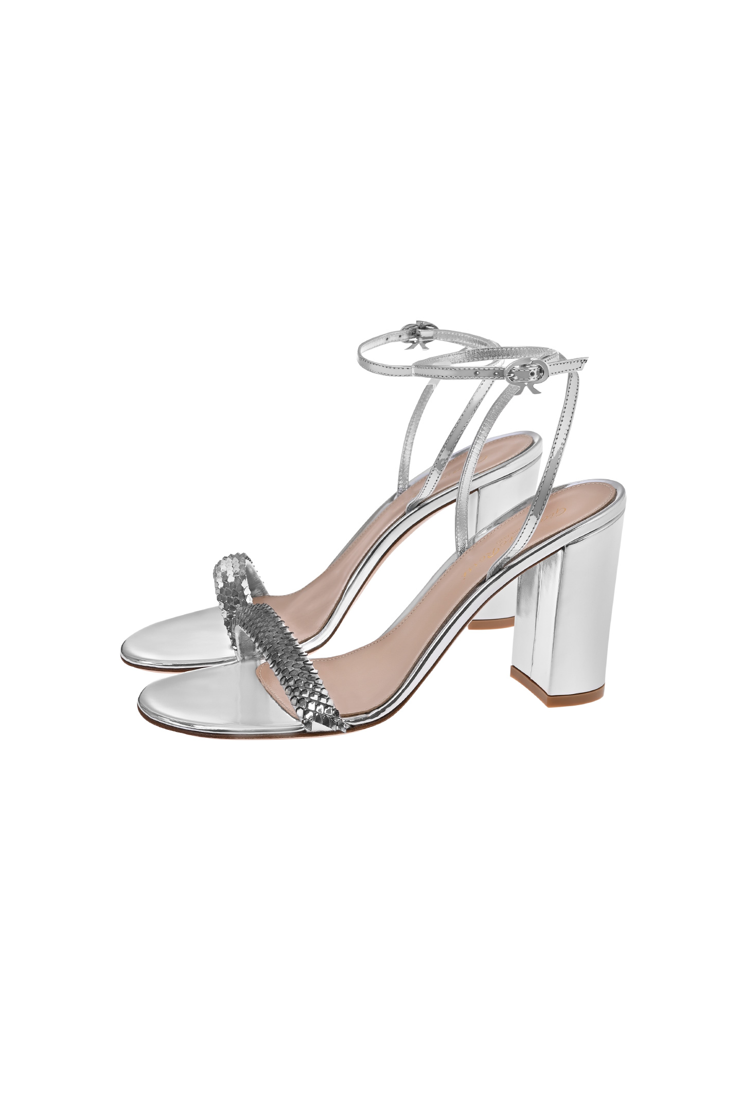 Босоножки GIANVITO ROSSI G32582.85RIC.KLMARAR, цвет: Серебряный, Женский