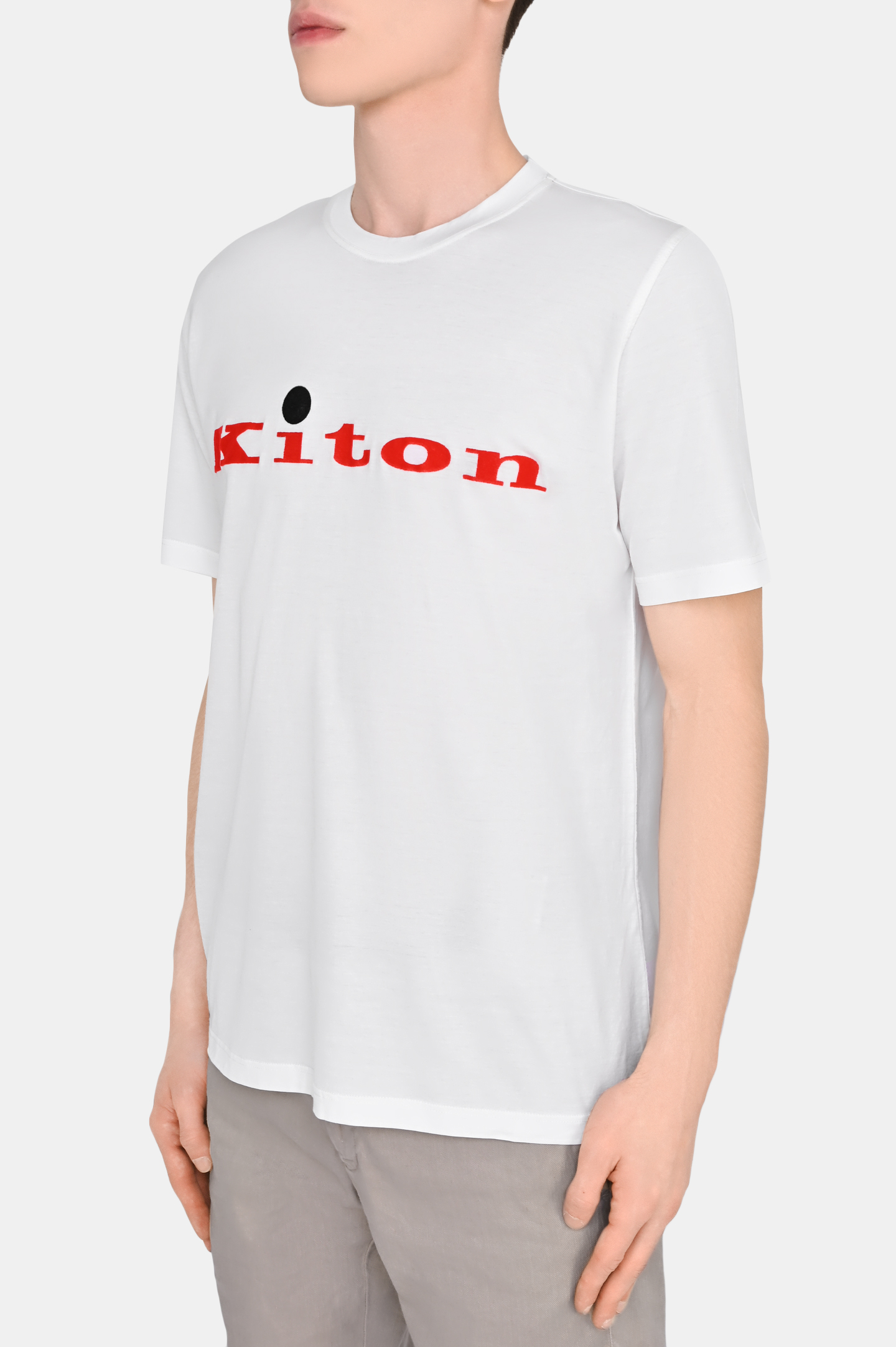 Футболка KITON UK1164E23, цвет: Белый, Мужской