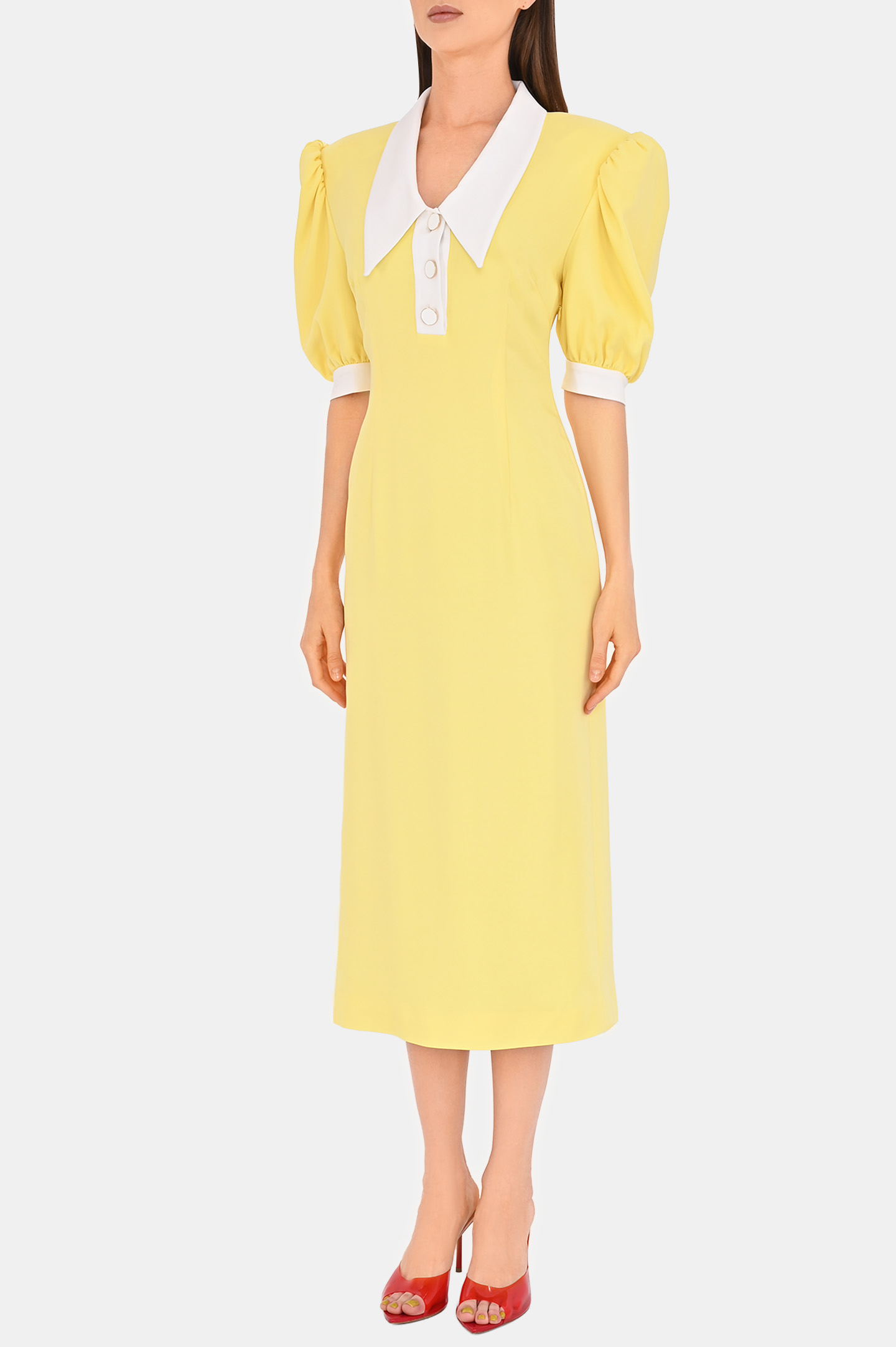 Платье ROWEN ROSE DRS_RR171, цвет: Желтый, Женский