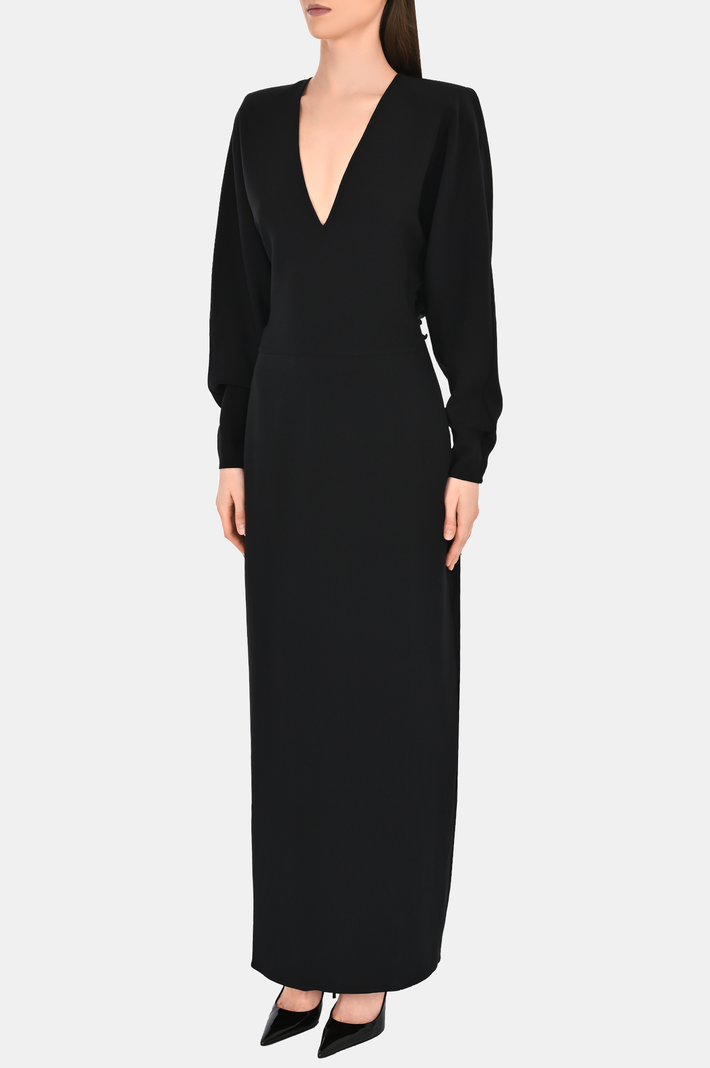 Платье с глубоким вырезом и открытой спиной JACOB LEE WSD007SS24B, цвет: Черный, Женский