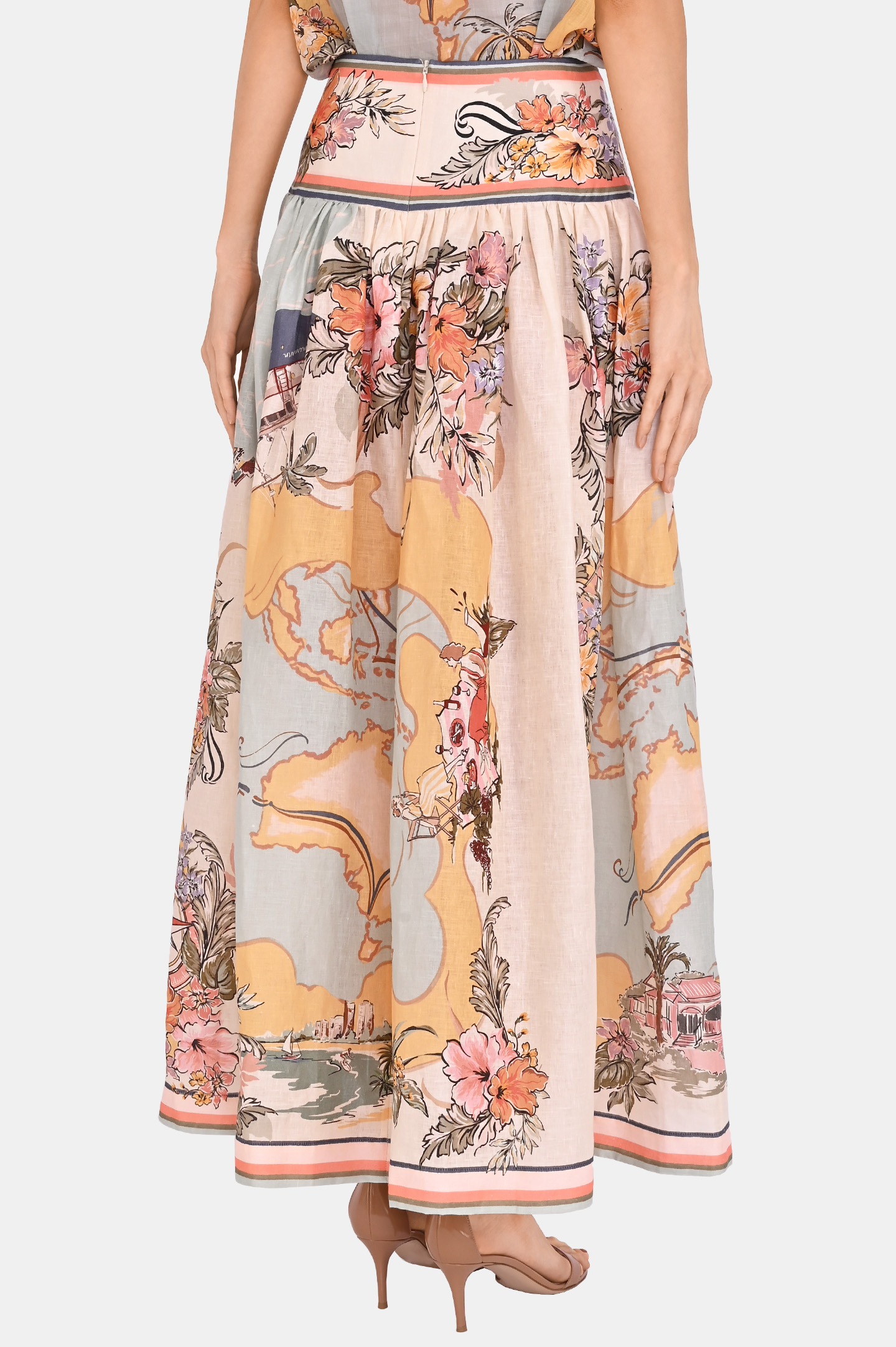 Юбка ZIMMERMANN 1750SRS253, цвет: Разноцветный, Женский