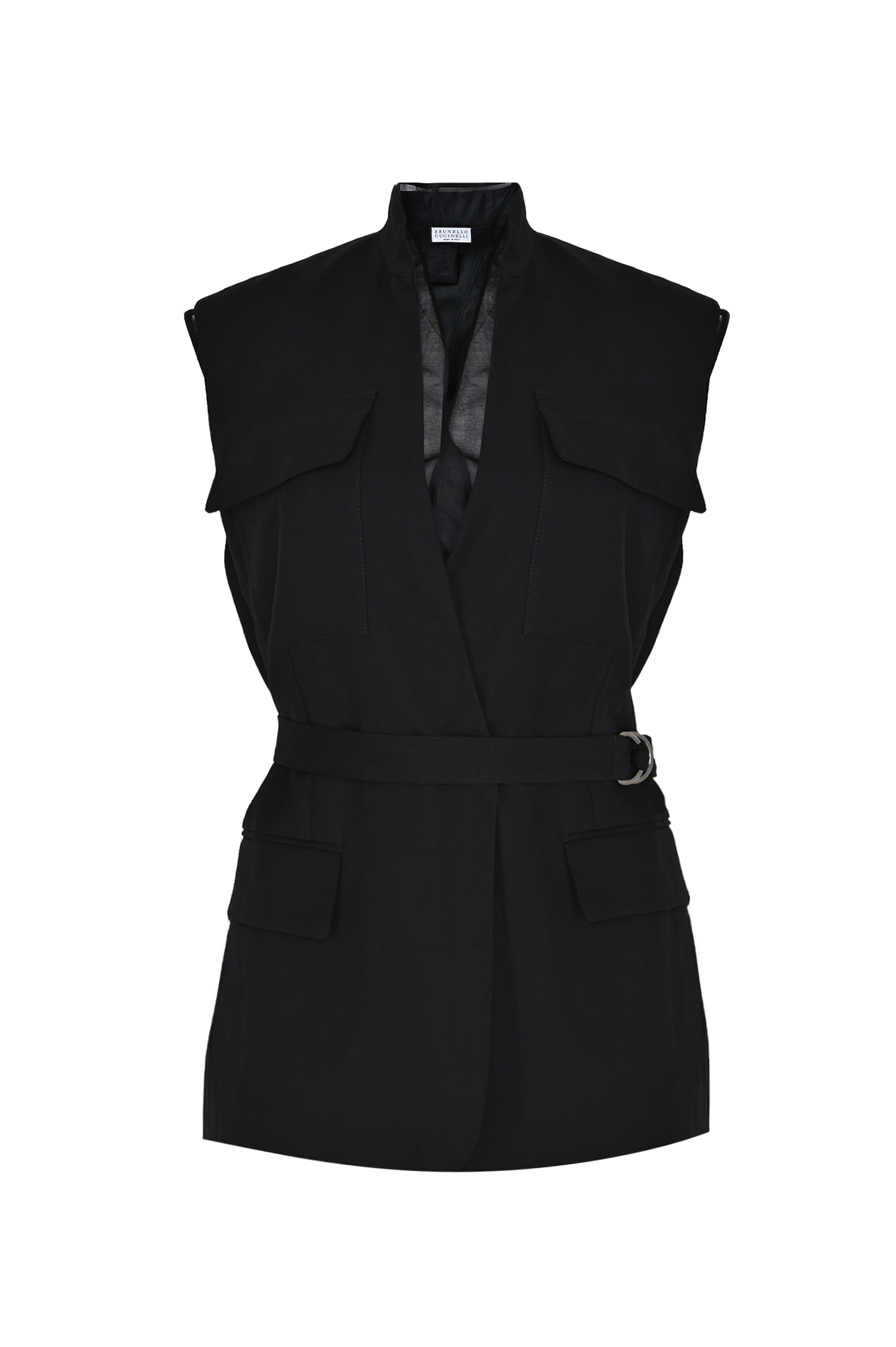 Жилет+пояс BRUNELLO  CUCINELLI MH5447344, цвет: Черный, Женский