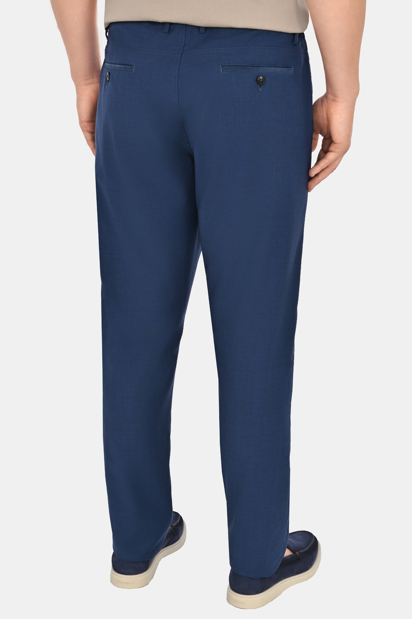 Классические шерстяные брюки CANALI PR01197 91678/1, цвет: Синий, Мужской