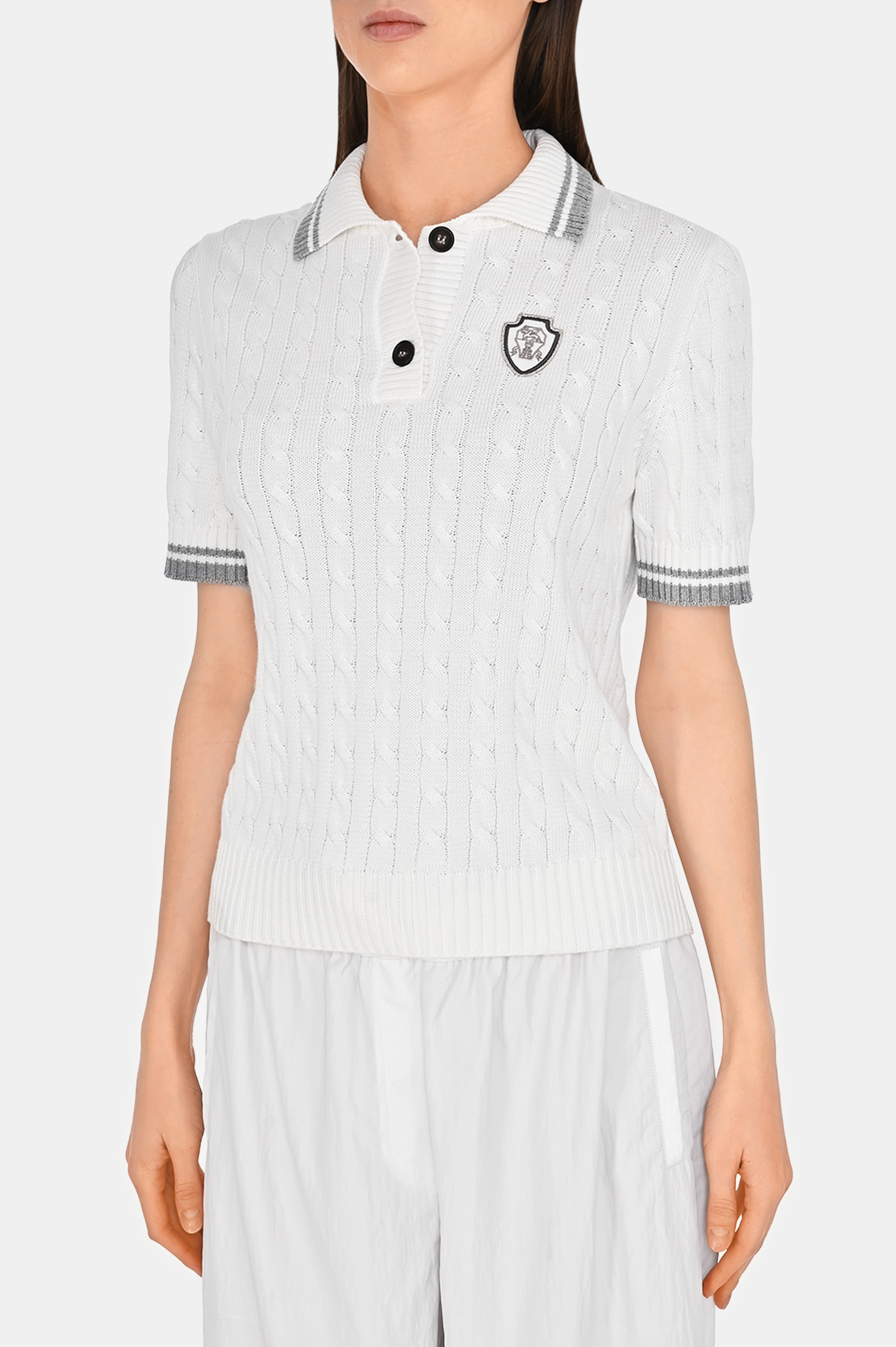Поло (Джемпер) BRUNELLO  CUCINELLI M19756505, цвет: Белый, Женский