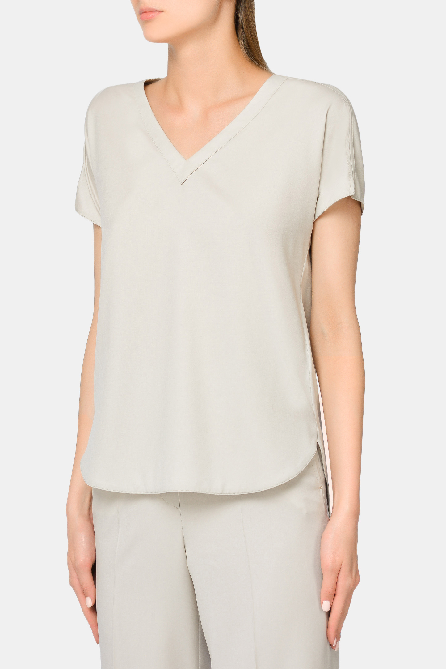 Блуза KITON D47454K010245, цвет: Серый, Женский