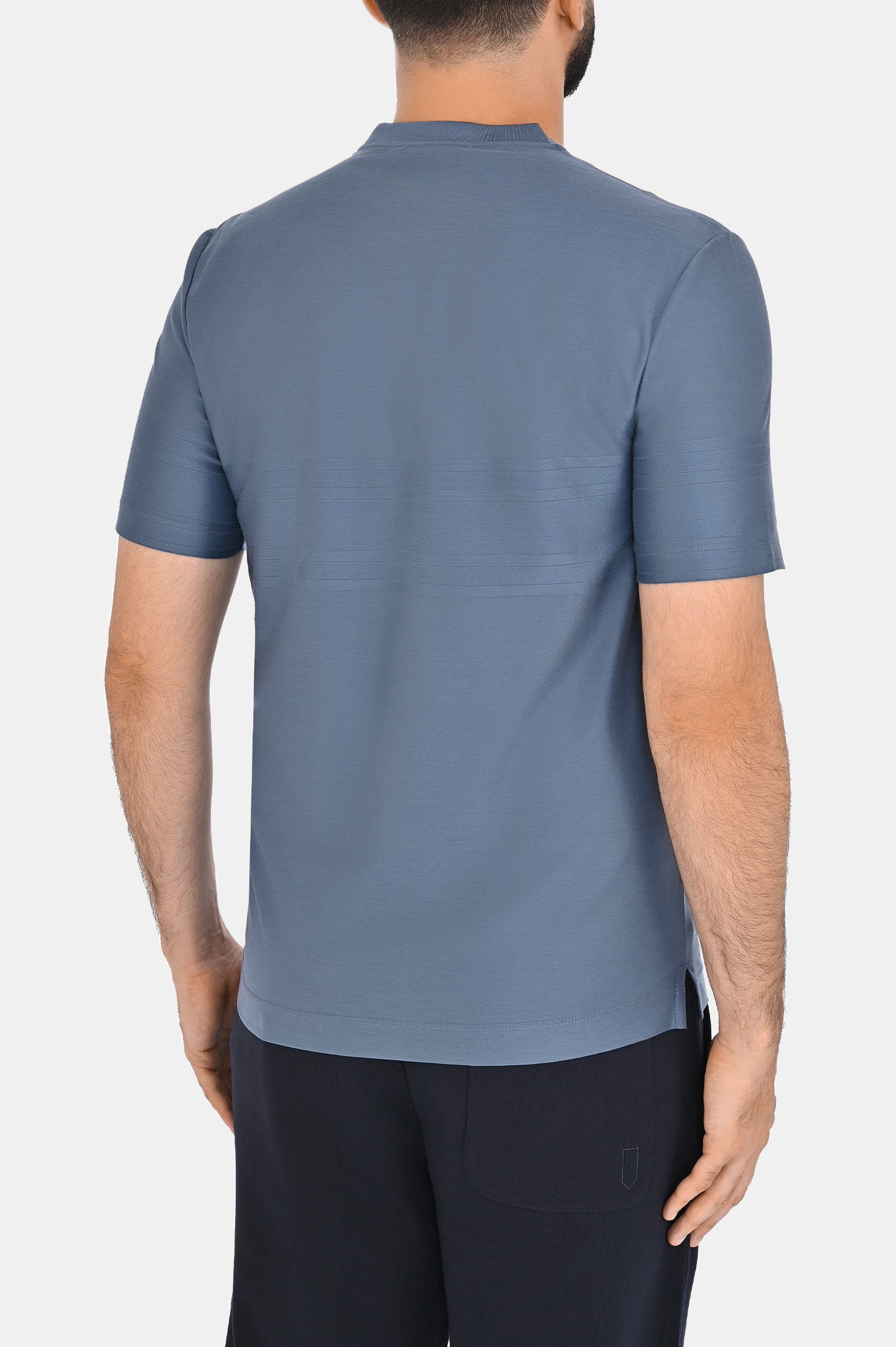 Футболка CANALI MJ02242 T0806, цвет: Голубой, Мужской