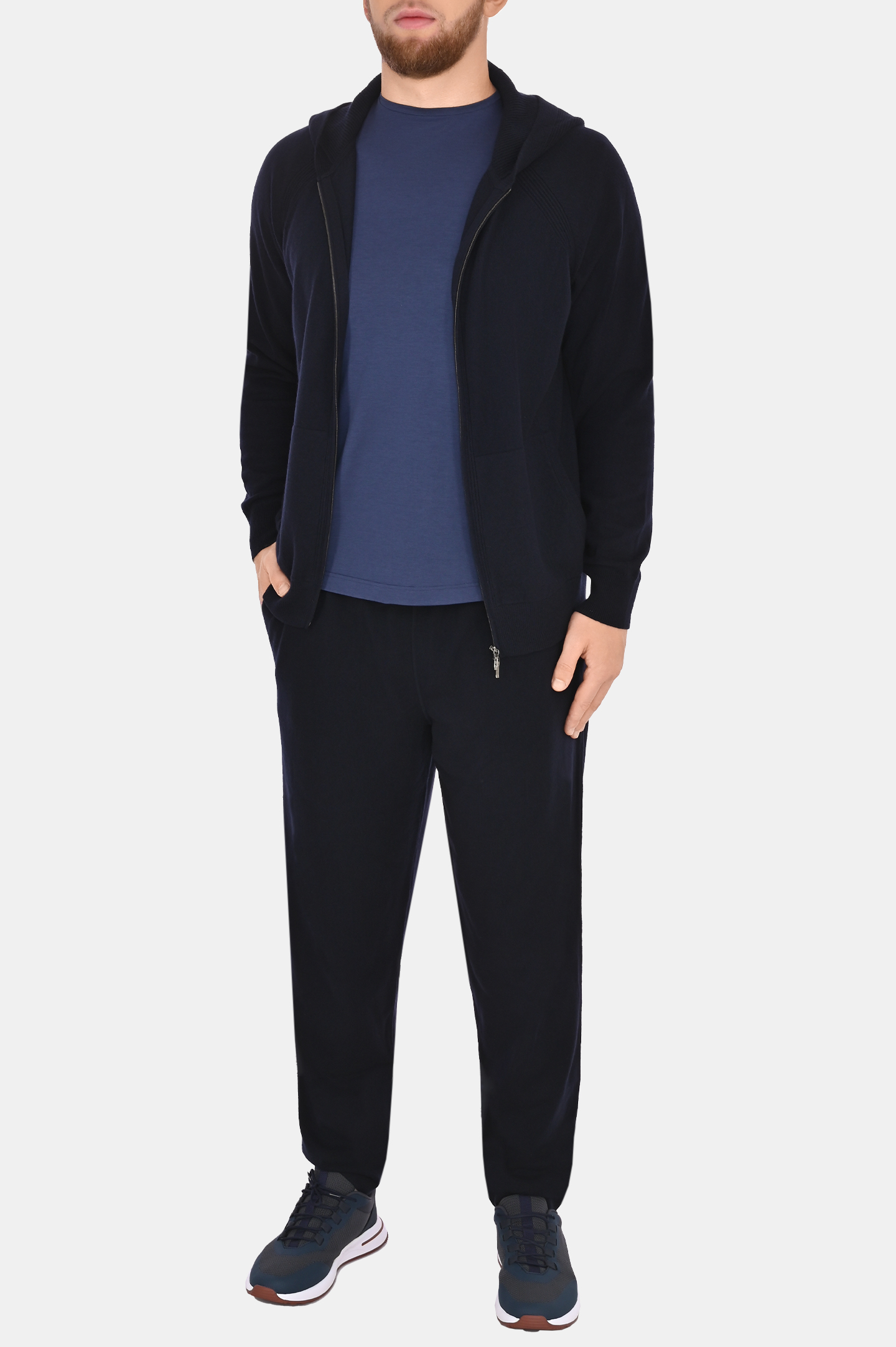 Кардиган LORO PIANA FAM1820, цвет: Синий, Мужской