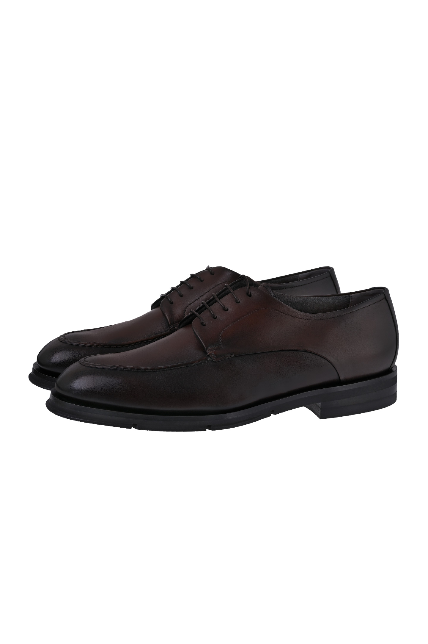 Кожаные дерби SANTONI MCJG18567PI2KMEMT50, цвет: Темно-коричневый, Мужской