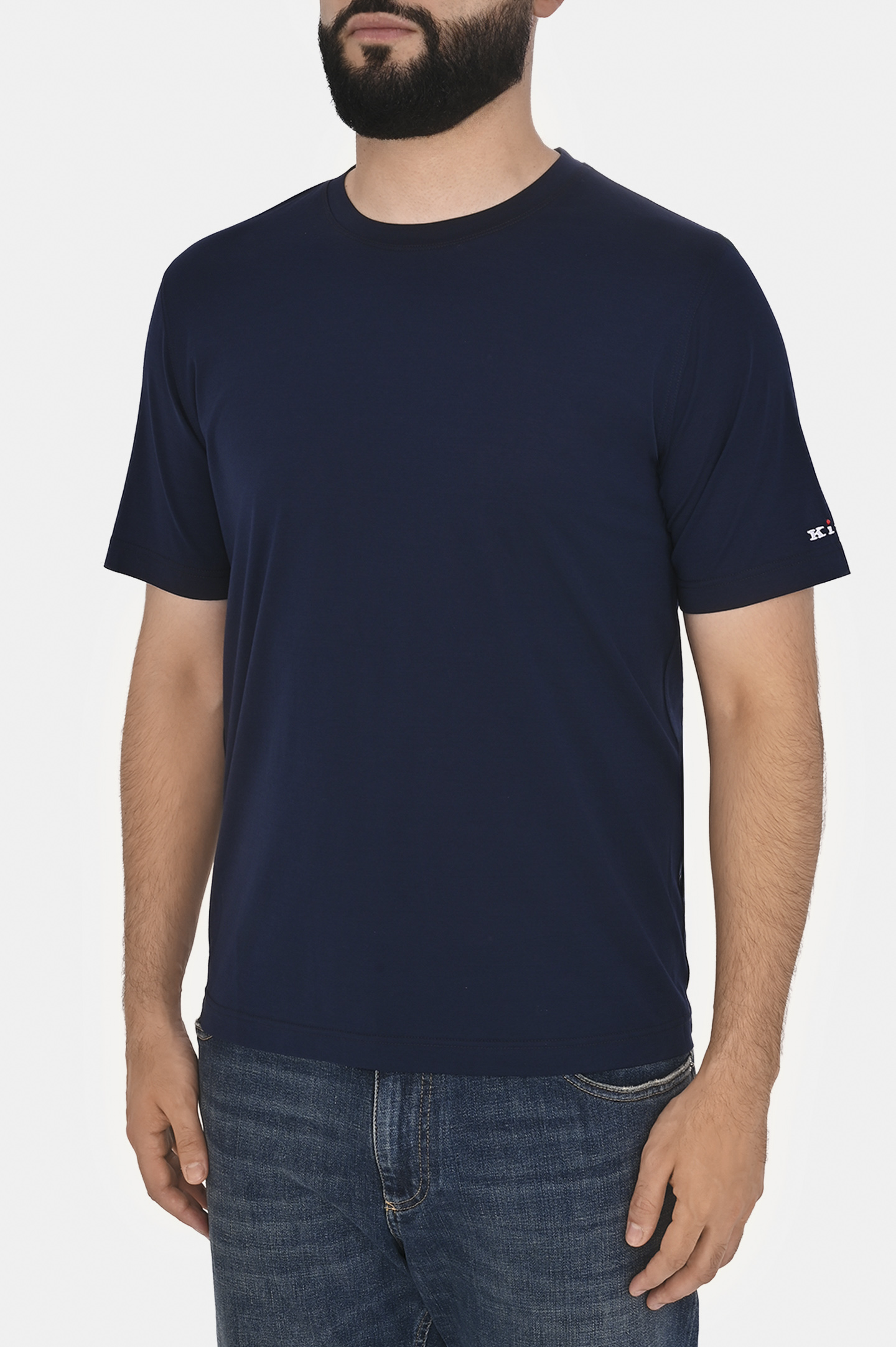 Футболка KITON UMK0721769S, цвет: Темно-синий, Мужской