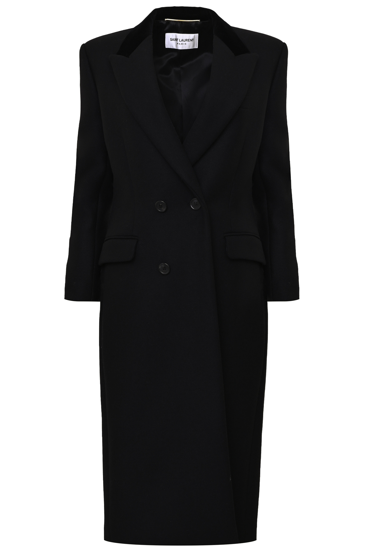 Пальто SAINT LAURENT 661315 Y5B58, цвет: Черный, Женский